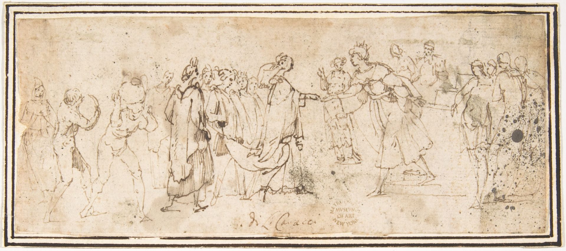 King Solomon Receiving the Queen of Sheba by Francesco Allegrini