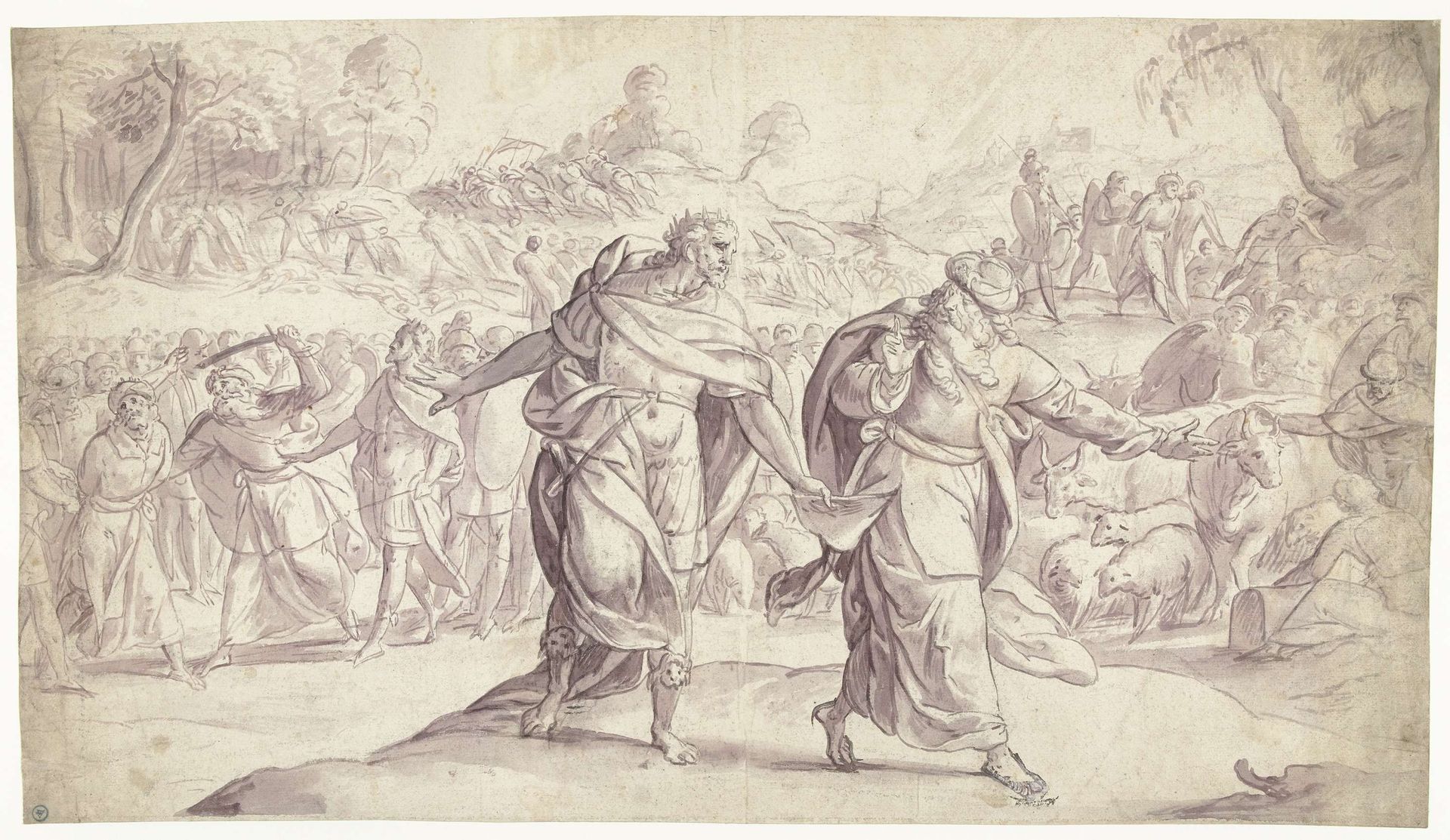 Jozua laat de vijf koningen van de Ammonieten terechtstellen by Frans (I) Francken