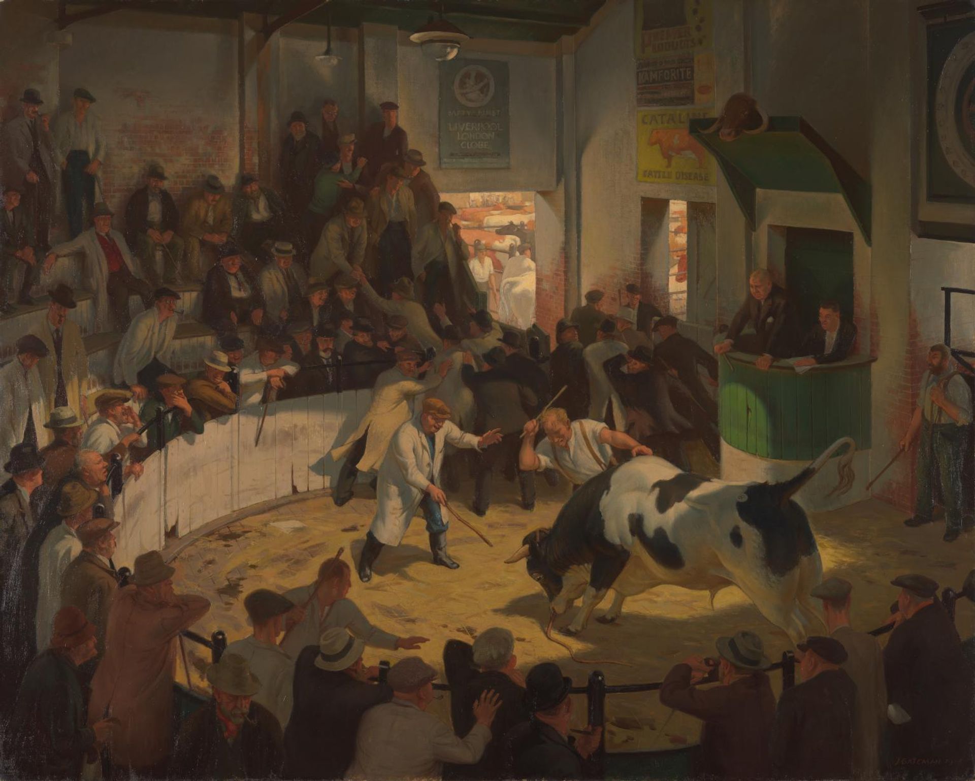 Commotion in the Cattle Ring by  James Bateman