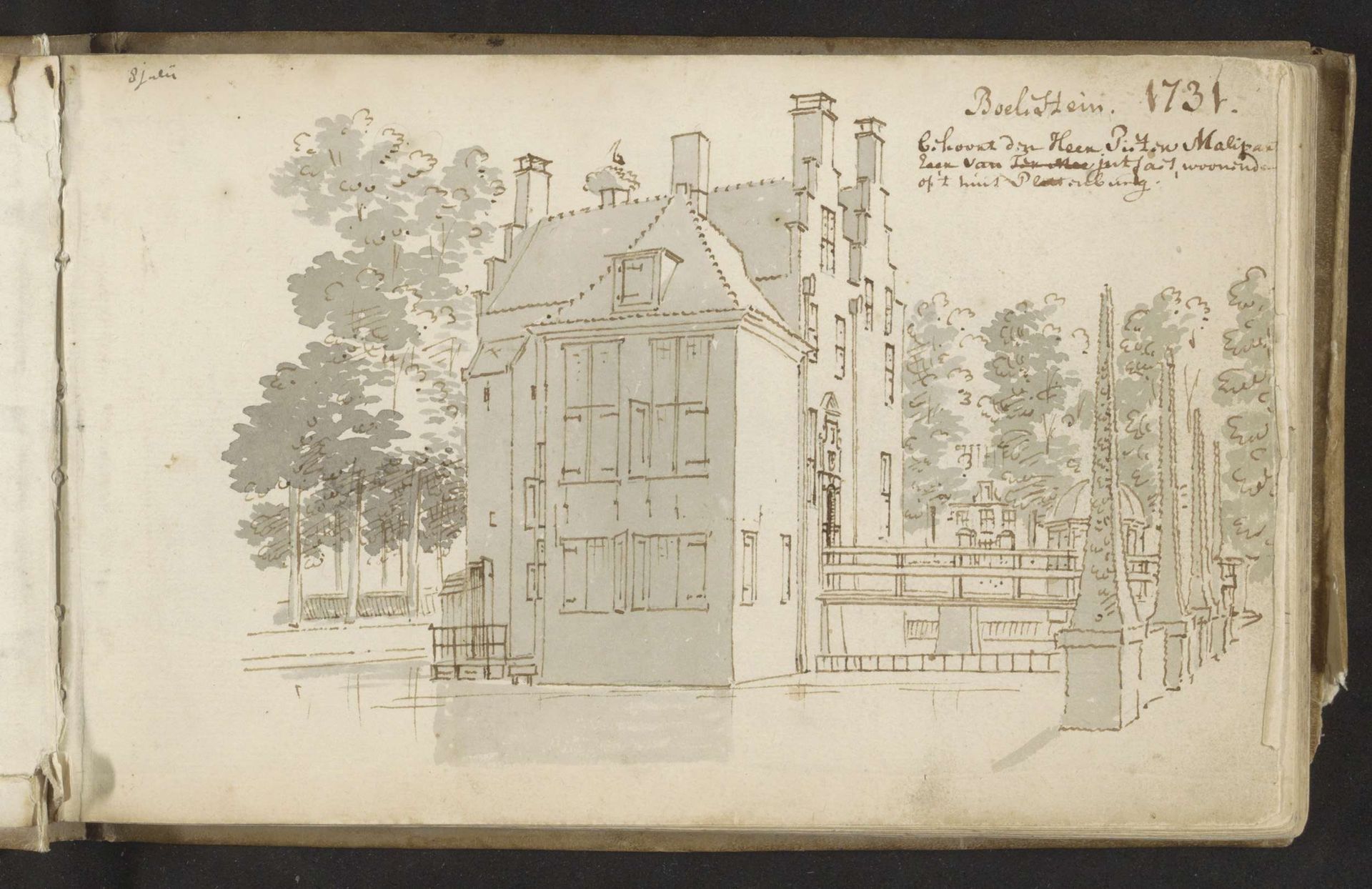 Hofstede Boelenstein bij Maarssen by Abraham de (II) Haen
