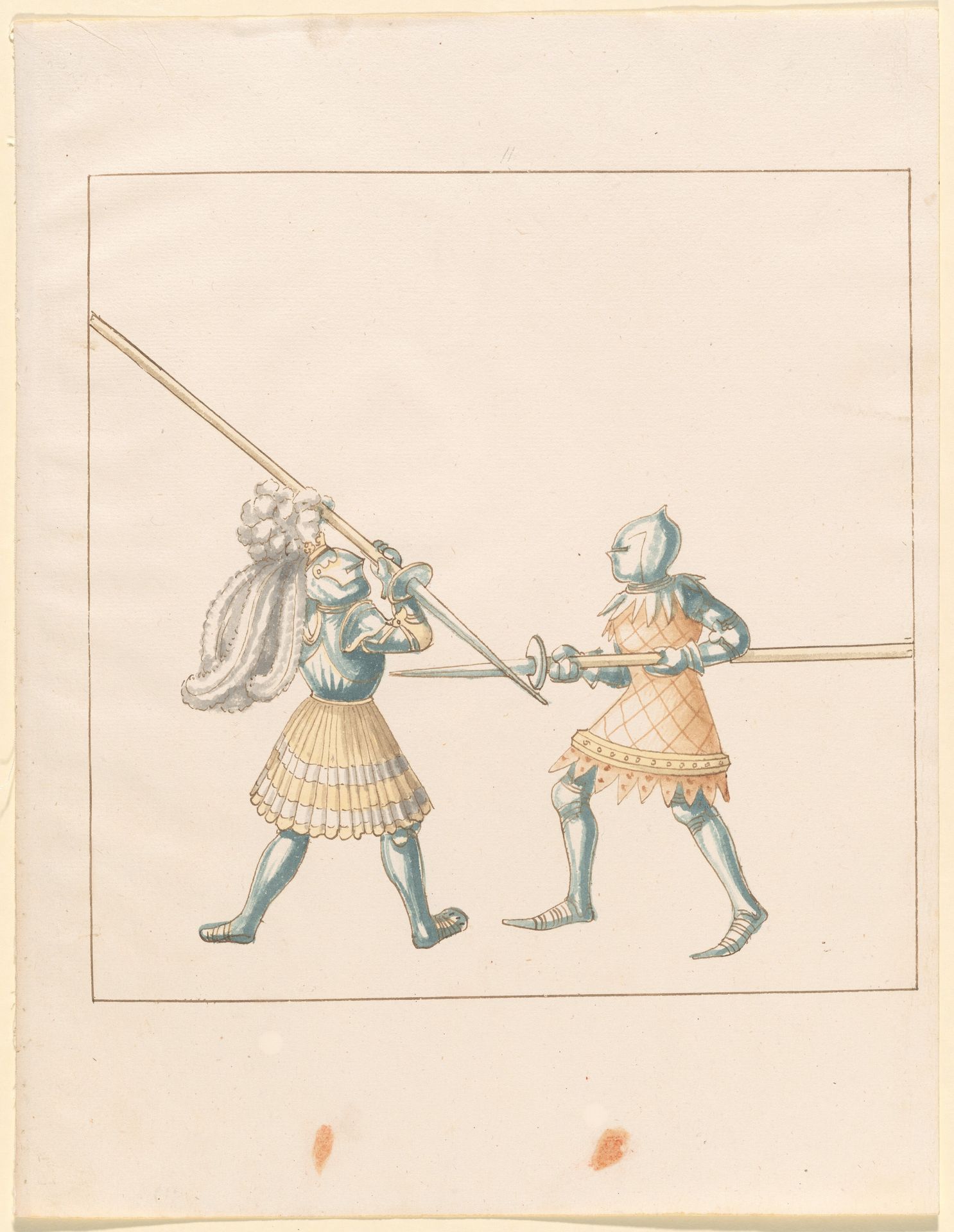 Foot Combat with Awl Pikes by Anonymous