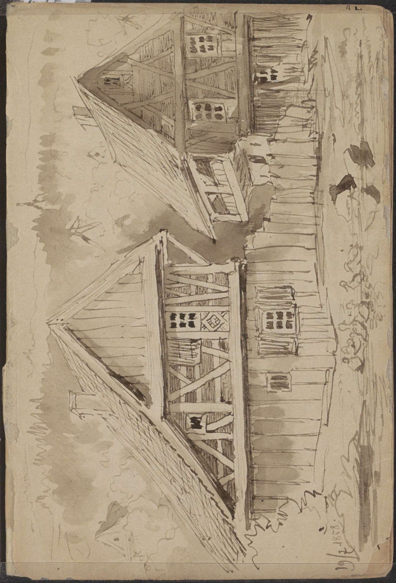 Vakwerkhuizen aan het water by Johannes Tavenraat