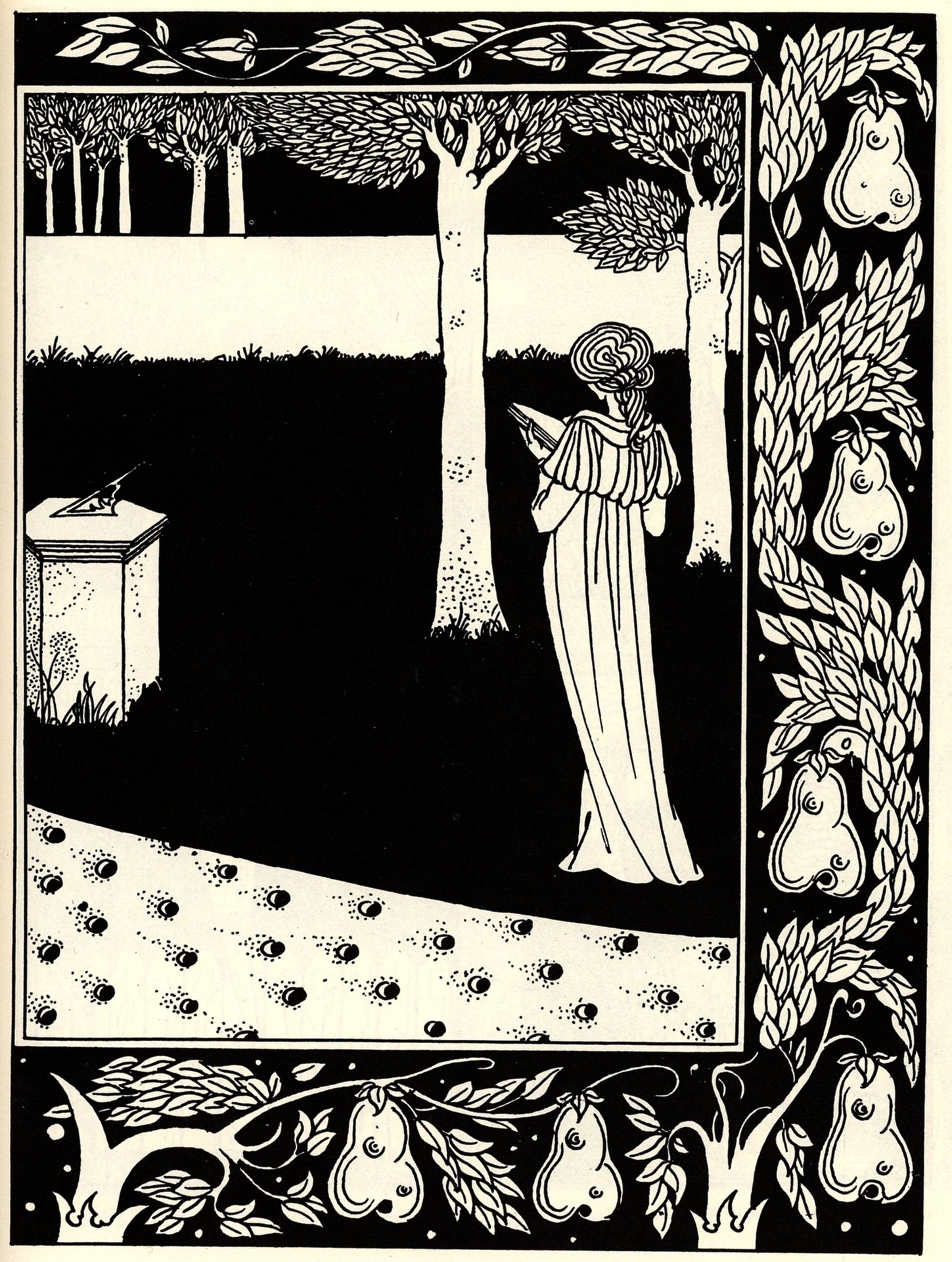 La Beale Isoud at Joyous Gard by Aubrey Vincent Beardsley
