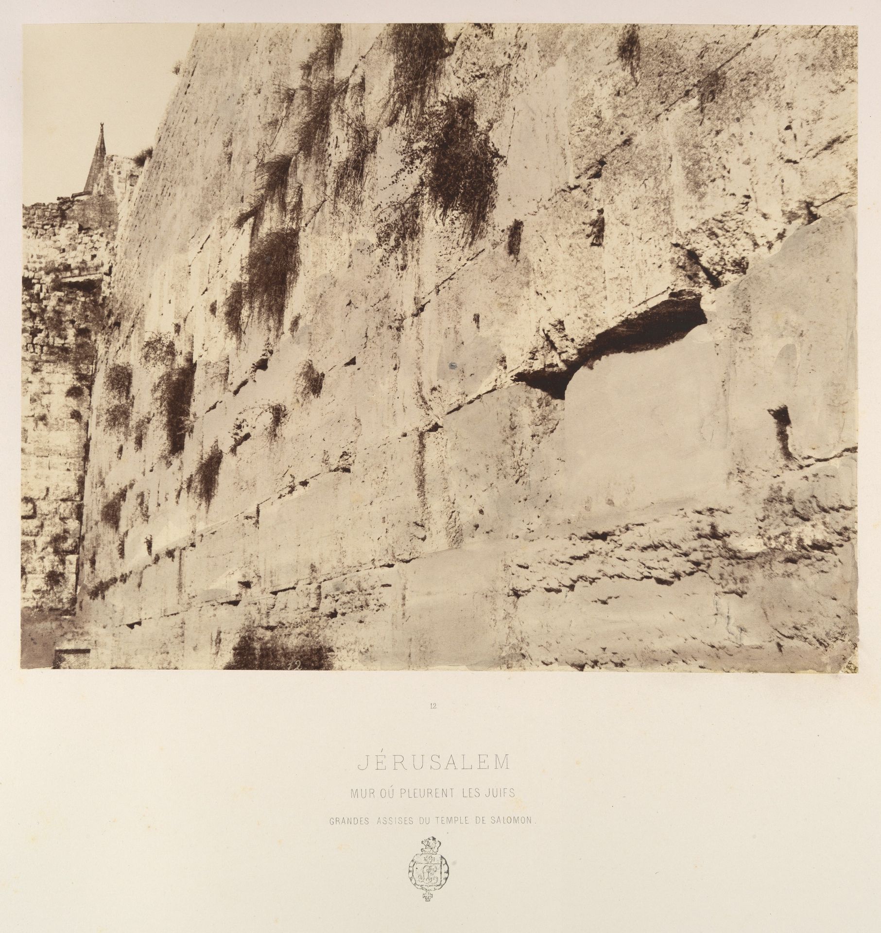 Jérusalem. Mur oú pleurent les juifs. Grandes Assises du Temple de Salomon by Louis de Clercq