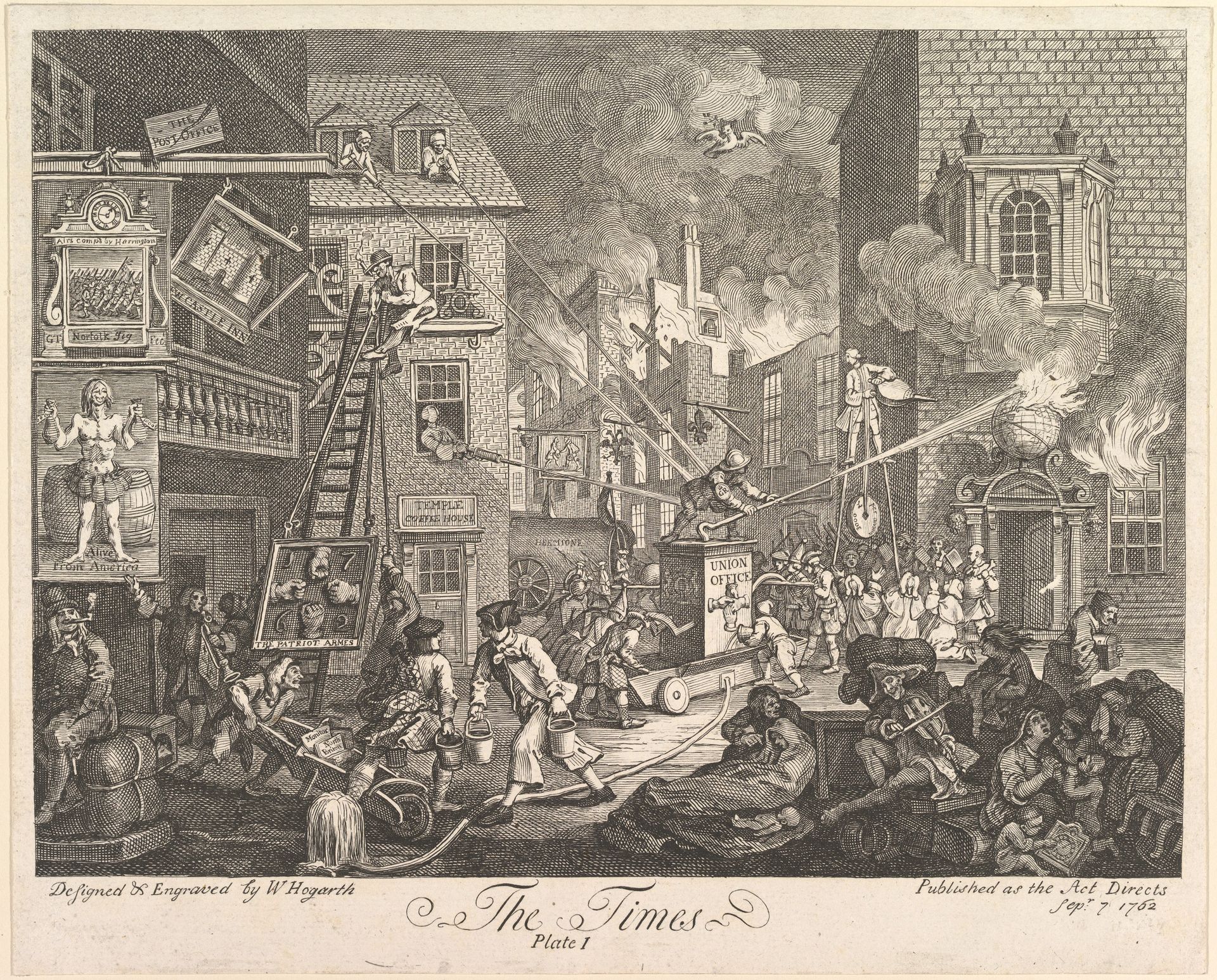 The Times, Plate 1 by William Hogarth