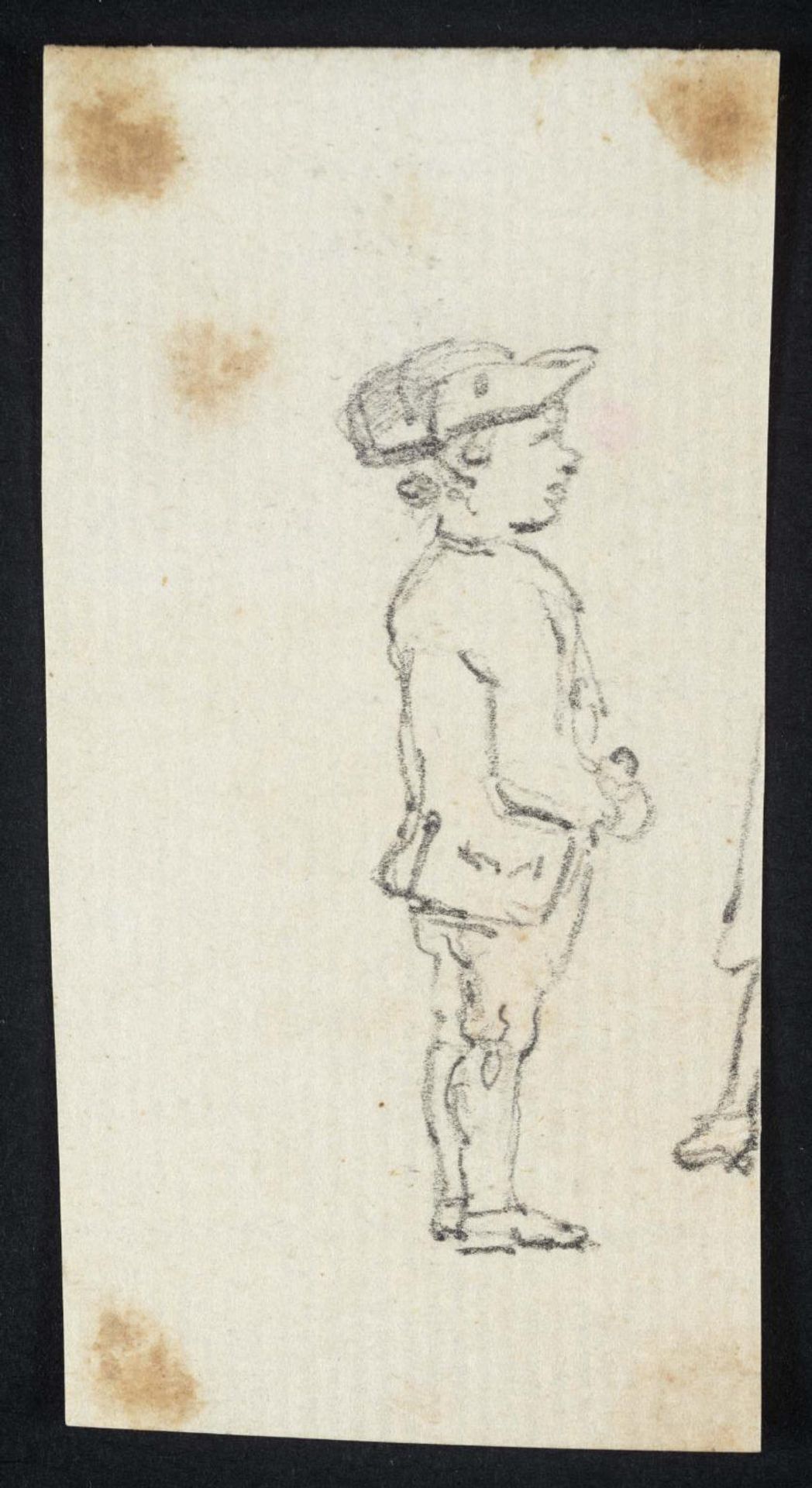 [title not known] Verso: Outline of Figure by British School