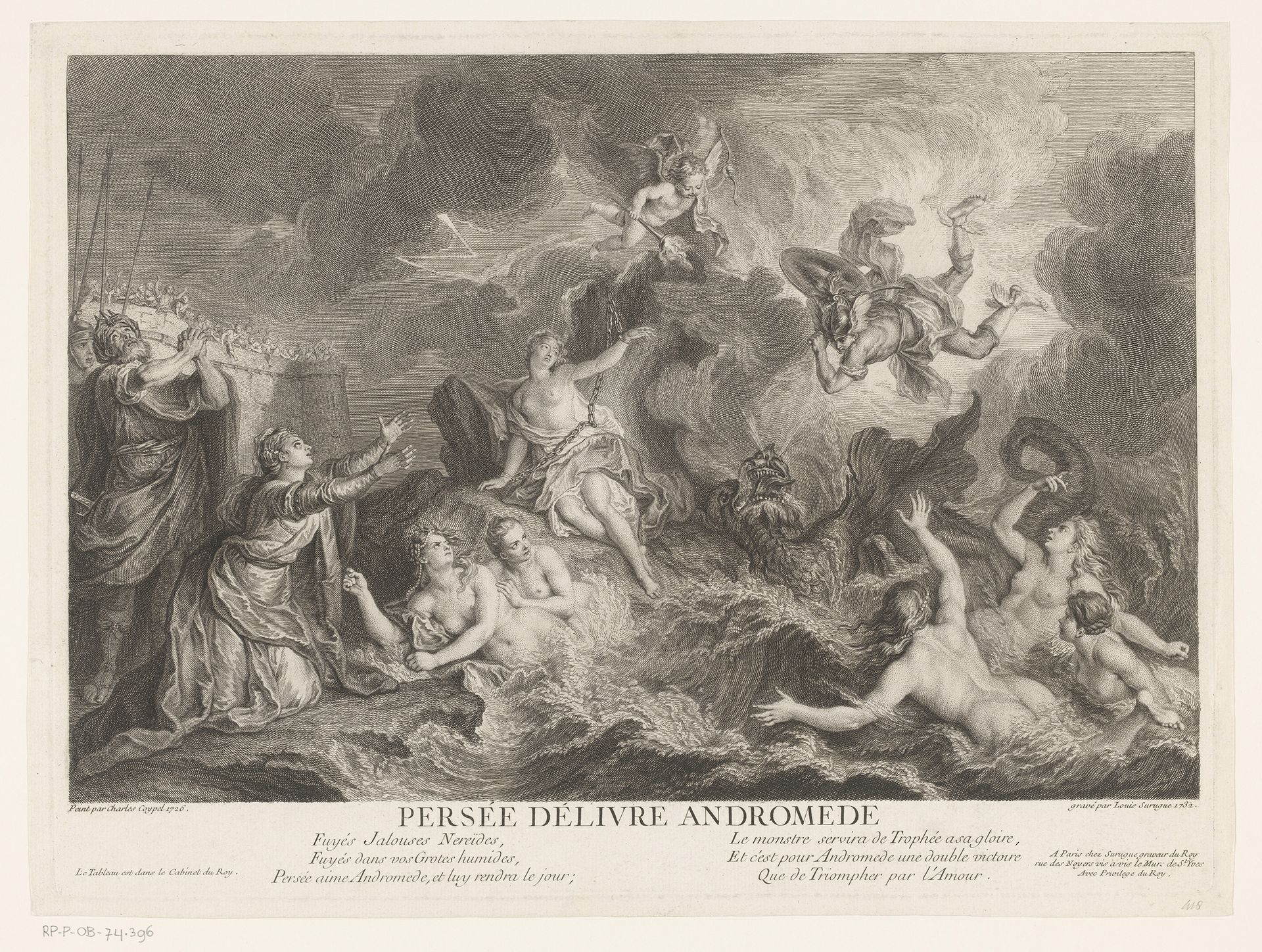 Perseus bevrijdt Andromeda by Louis Surugue