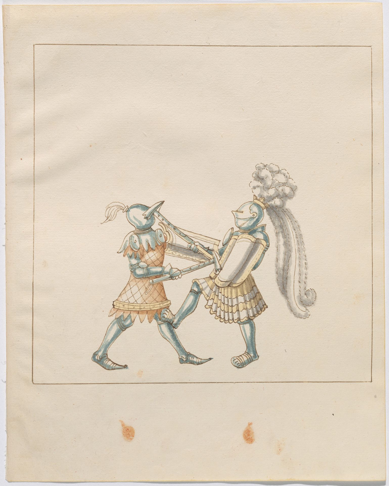 Foot Combat with War Hammers and Tartsche Shields by Anonymous