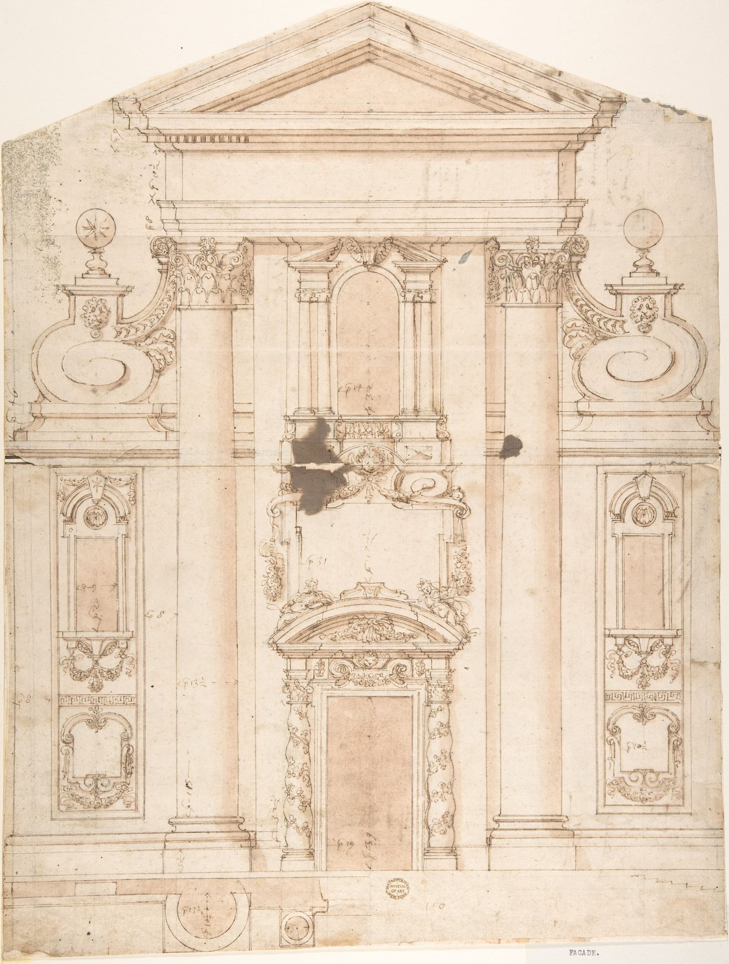 Project for a Church Facade by Anonymous