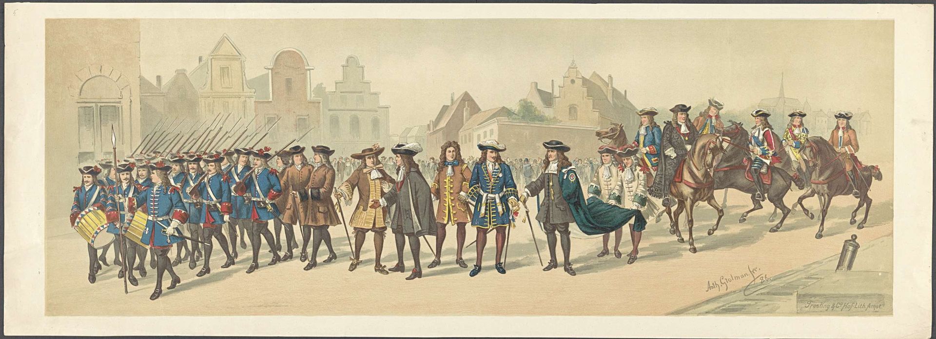 Utrechtse maskerade van 1886 (vijfde plaat) by Anthony Grolman