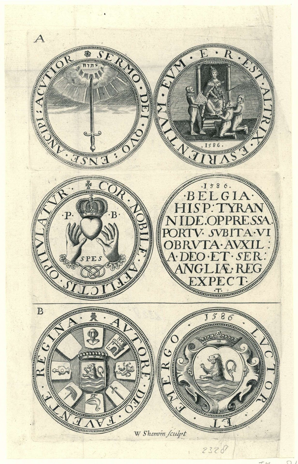 Drie Nederlandse medailles uit 1586 by William Sherwin