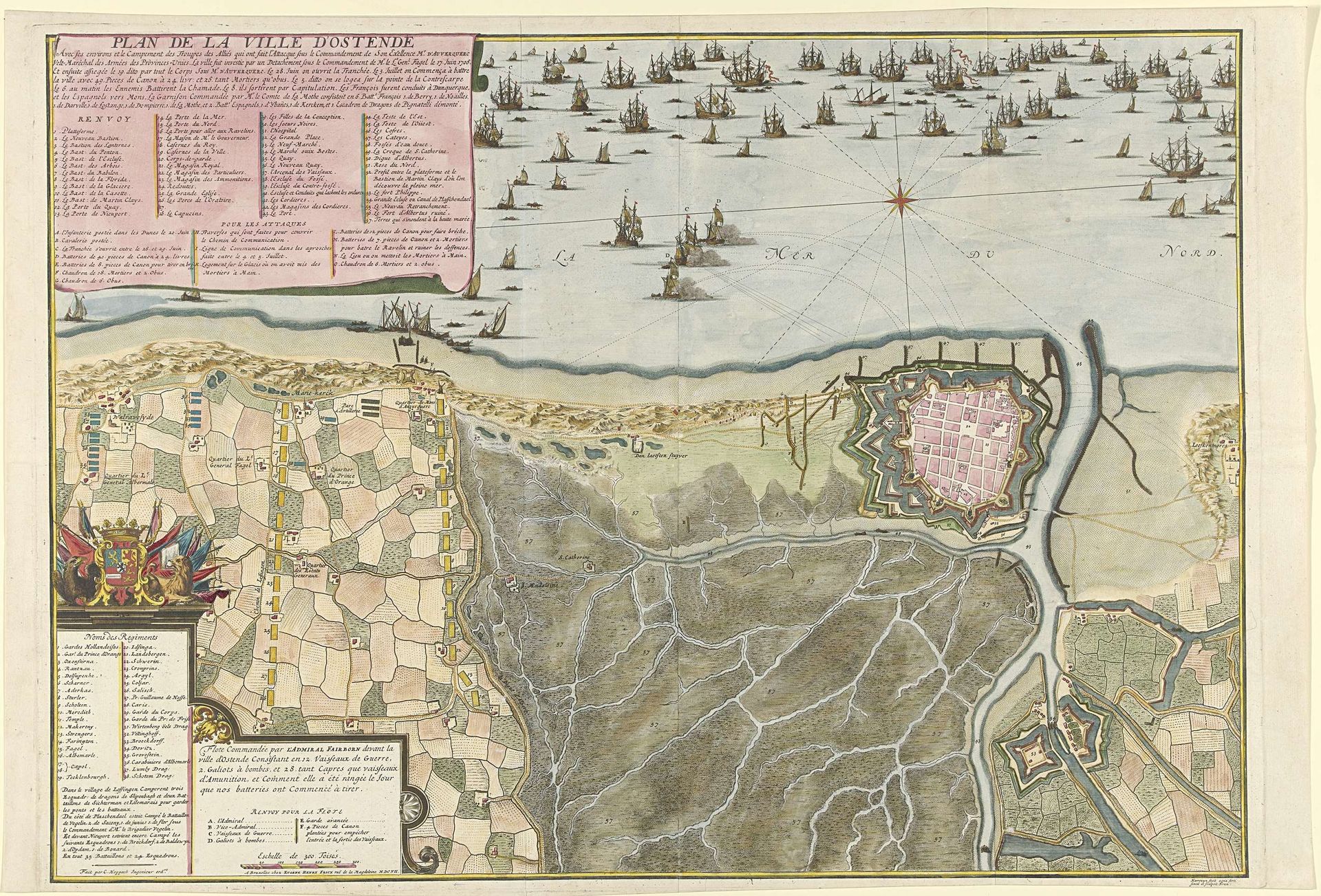 Beleg van Oostende, 1706 by Jacobus Harrewijn