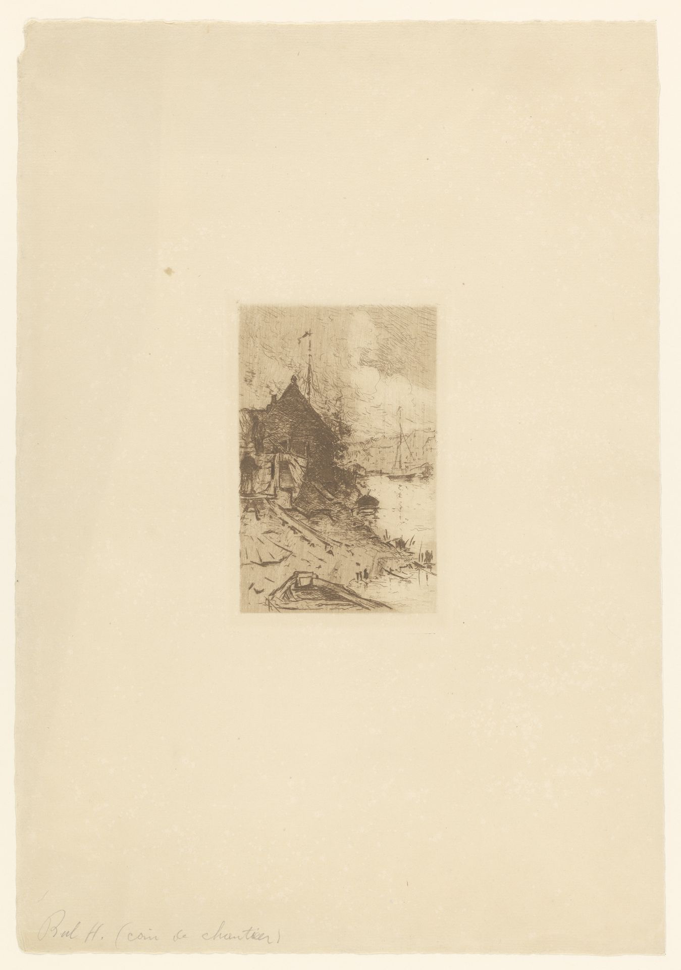 Schuur aan het water by Henri Rul