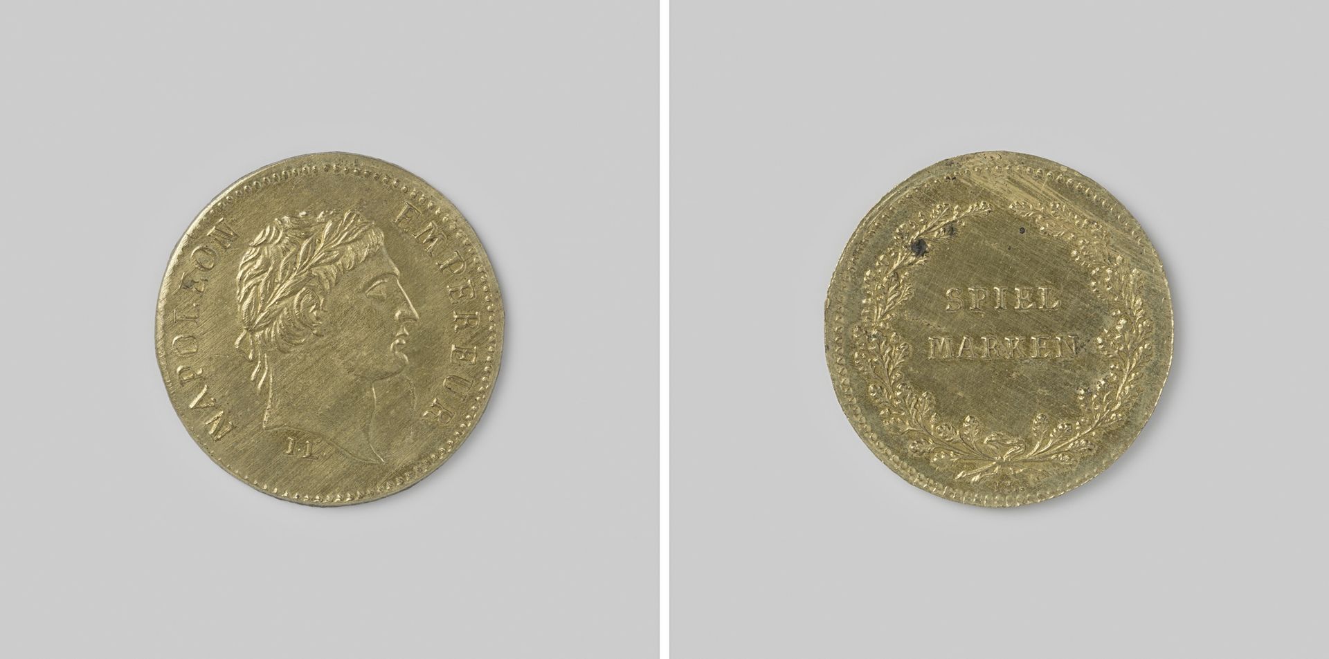 Speelpenning uit Neurenberg met Keizer Napoleon by Johann Jakob Lauer