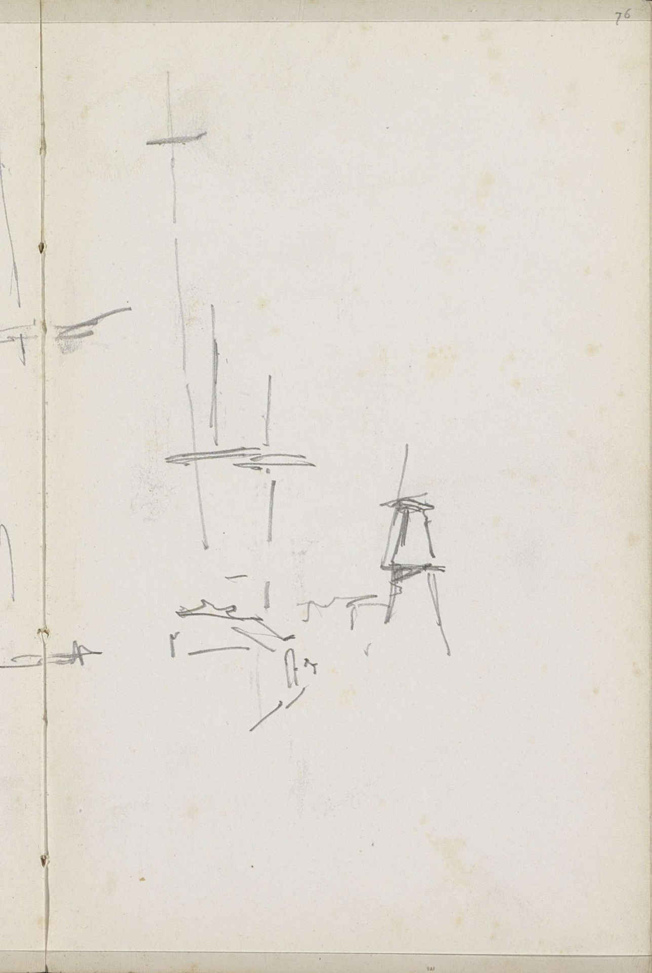 Stadsgezicht met een molen by George Hendrik Breitner