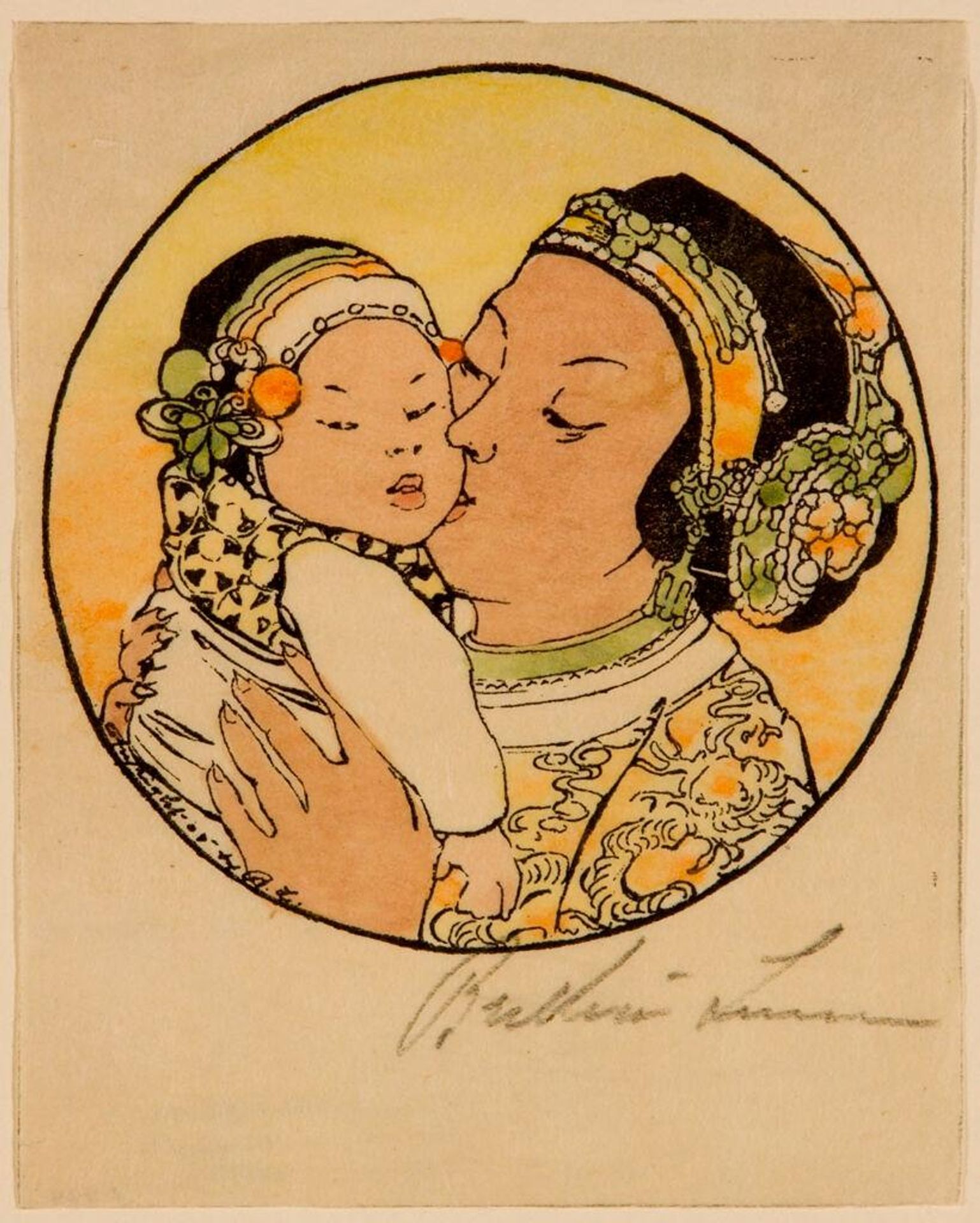 Chinese Mother and Child by Bertha Boynton Lum