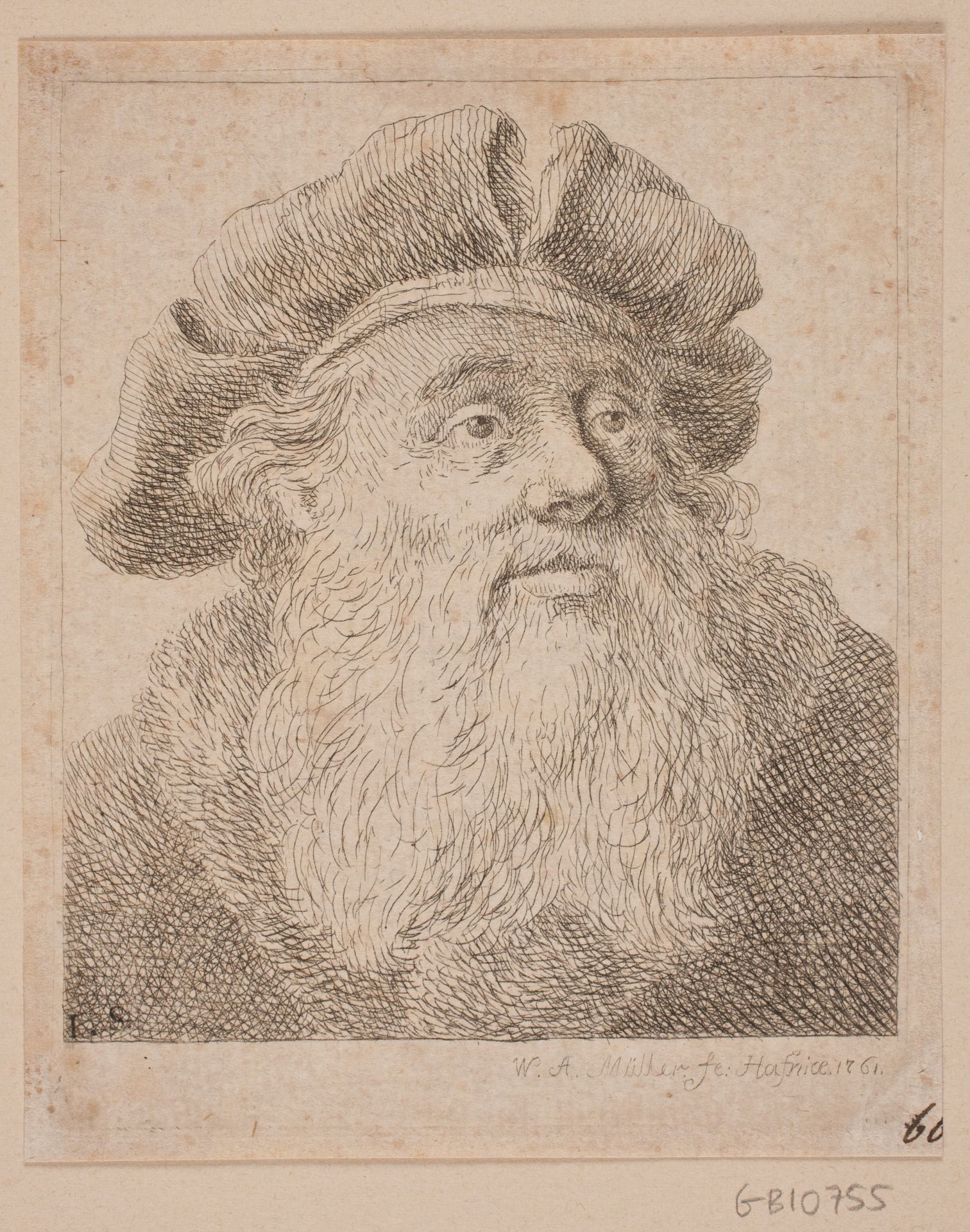 Brystbillede af en skægget Mand by W.A. Müller