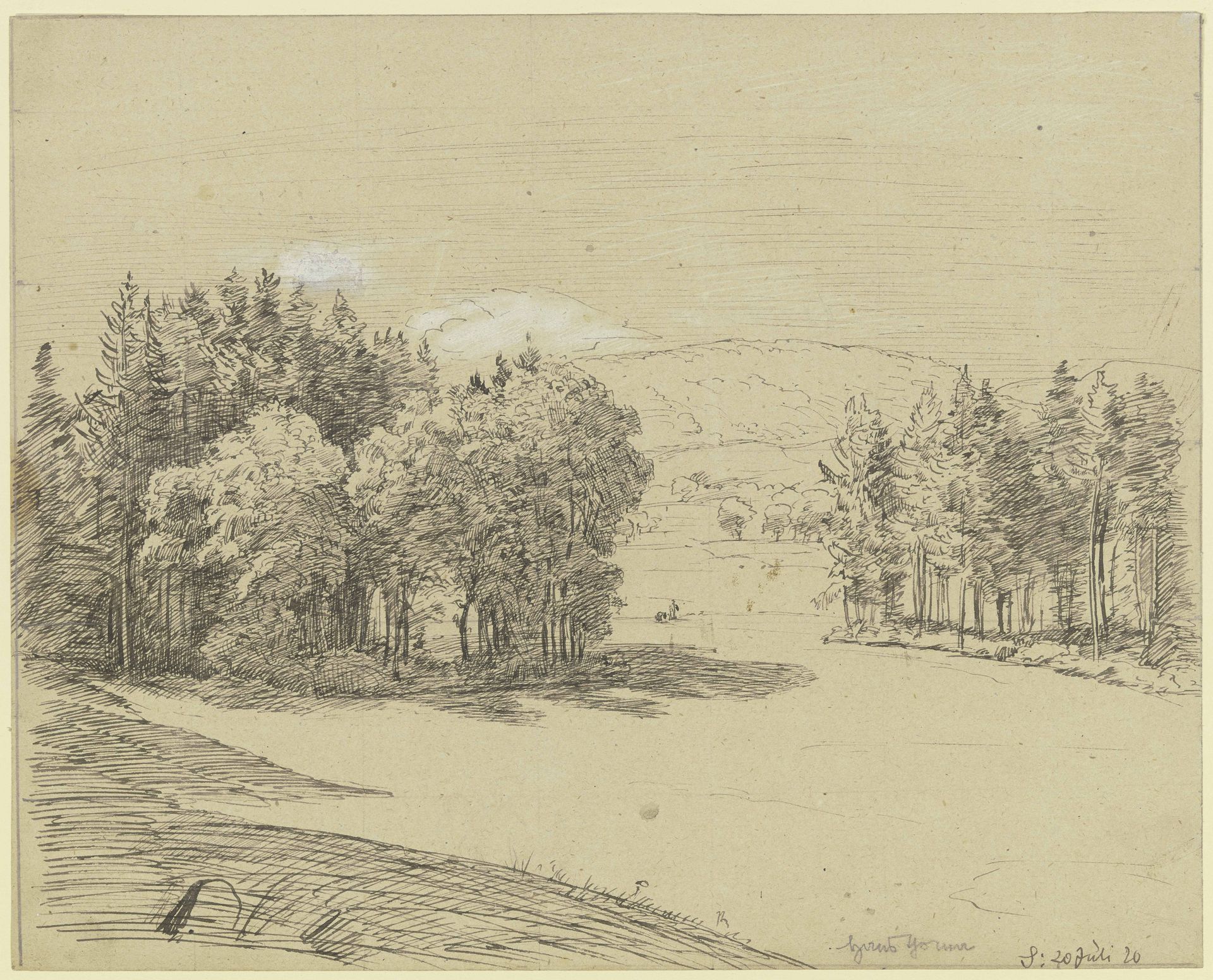 Forest landscape by Hans Thoma