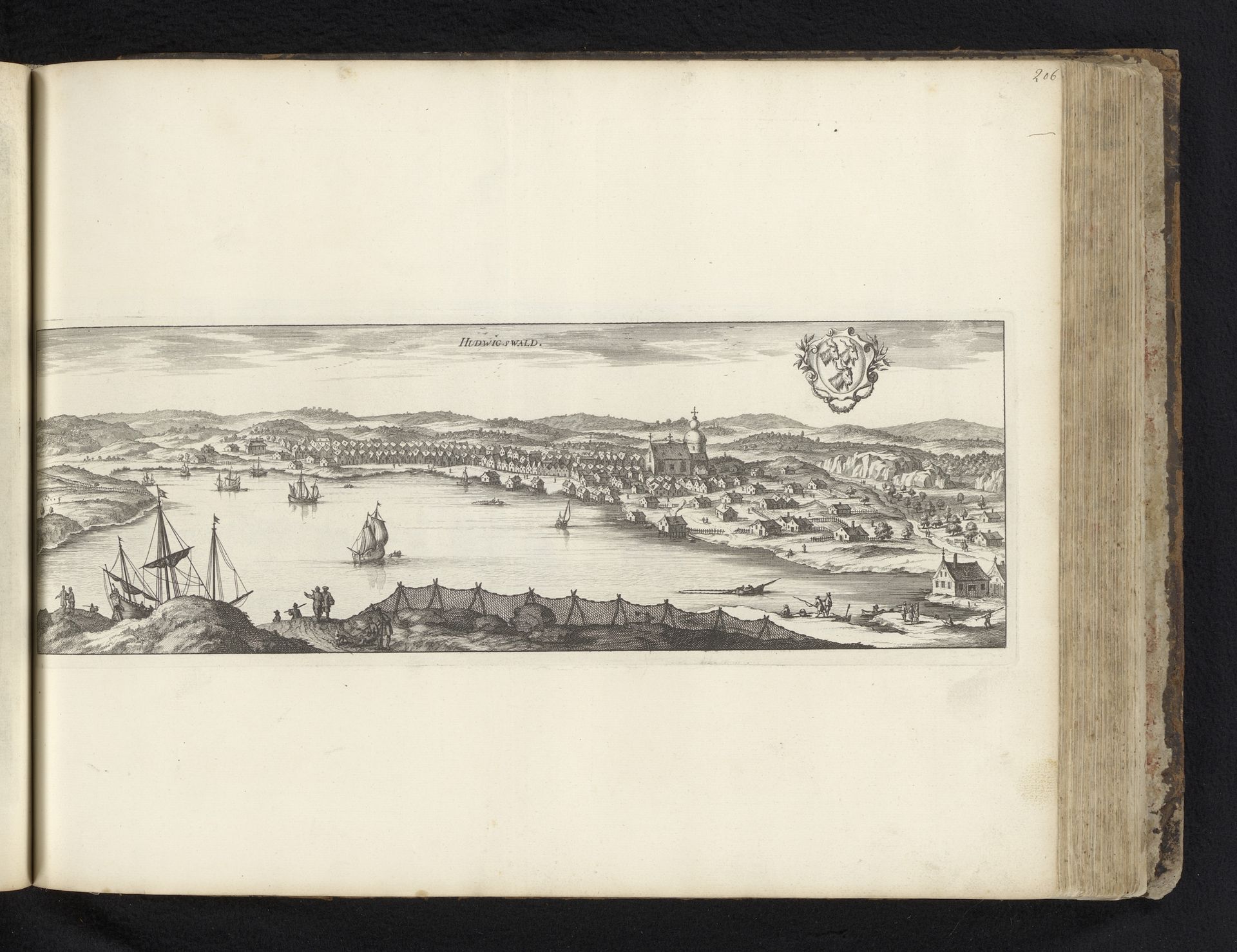 Gezicht op Hudiksvall by Willem Swidde