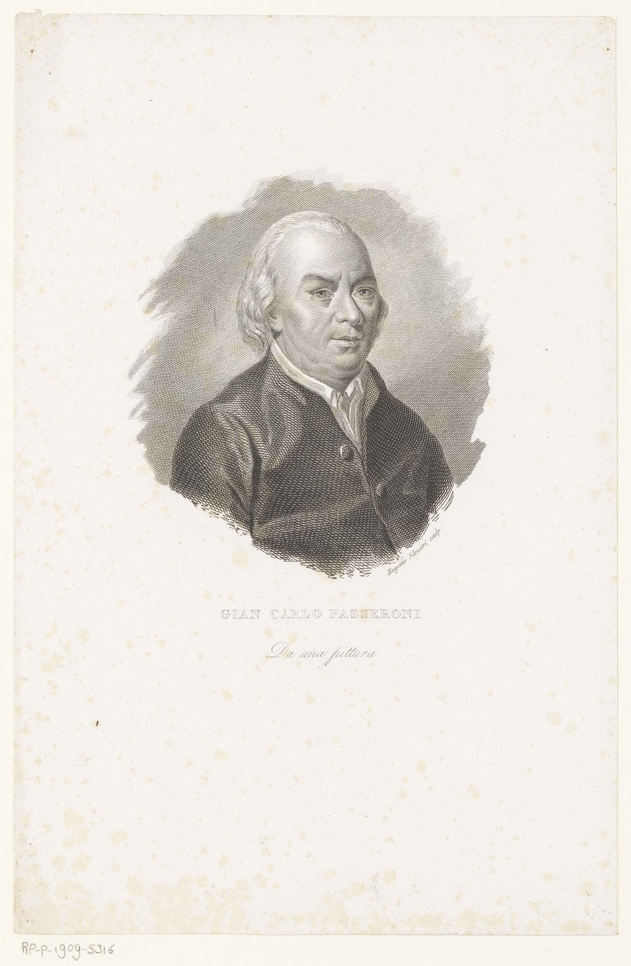 Portret van dichter Giancarlo Passeroni by Eugenio Silvestri