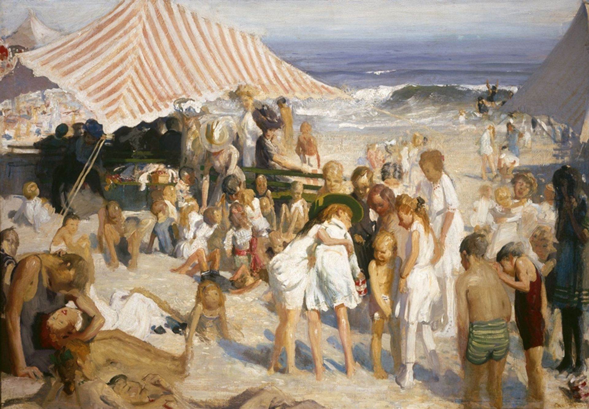 Beach at Coney Island by George Wesley Bellows