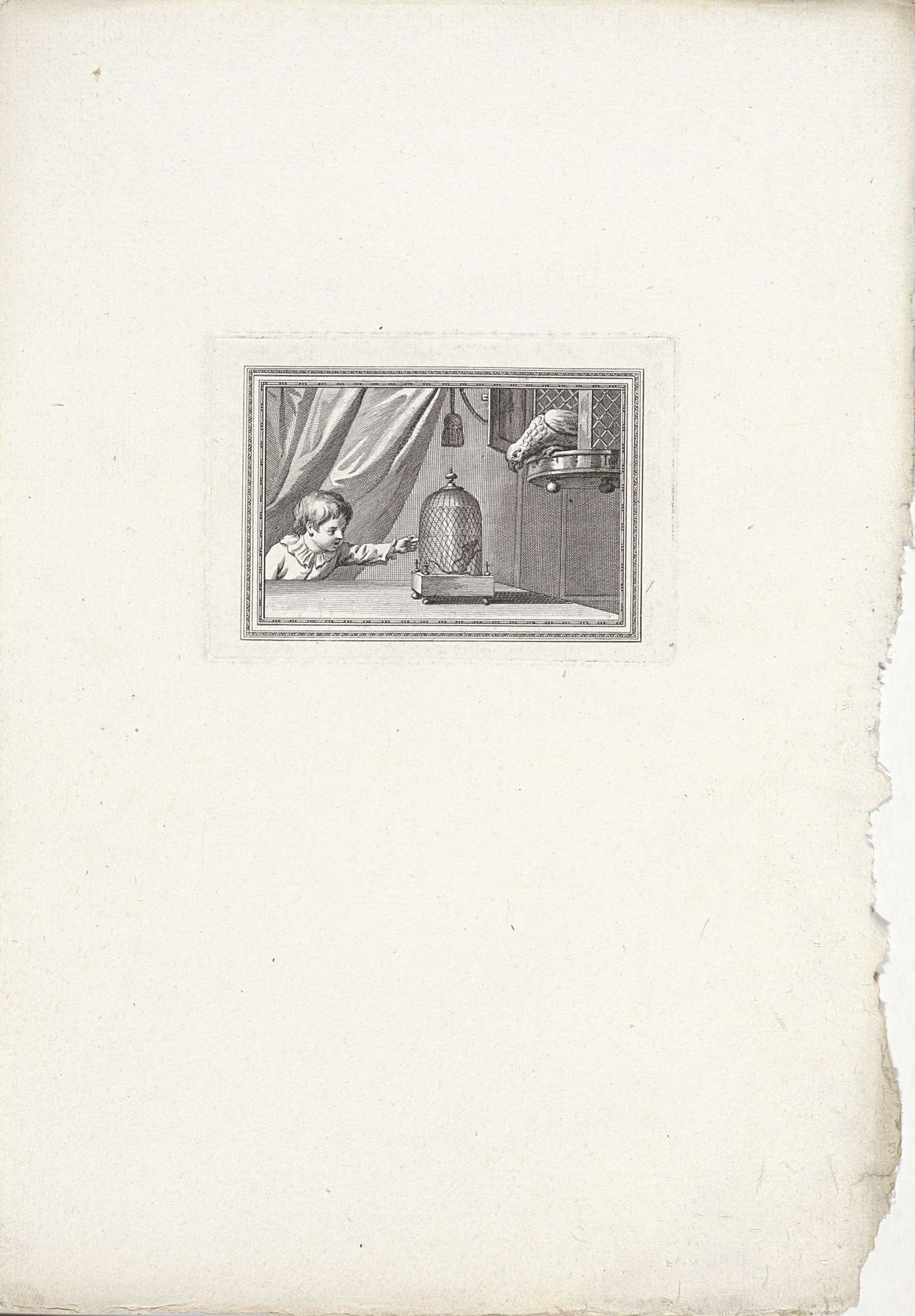 De papegaai en het muisje by Reinier Vinkeles