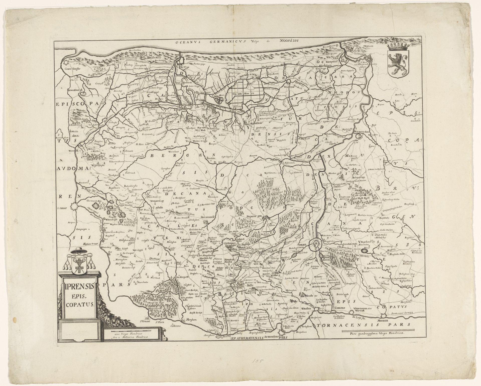 Kaart van het bisdom Ieper by Anonymous