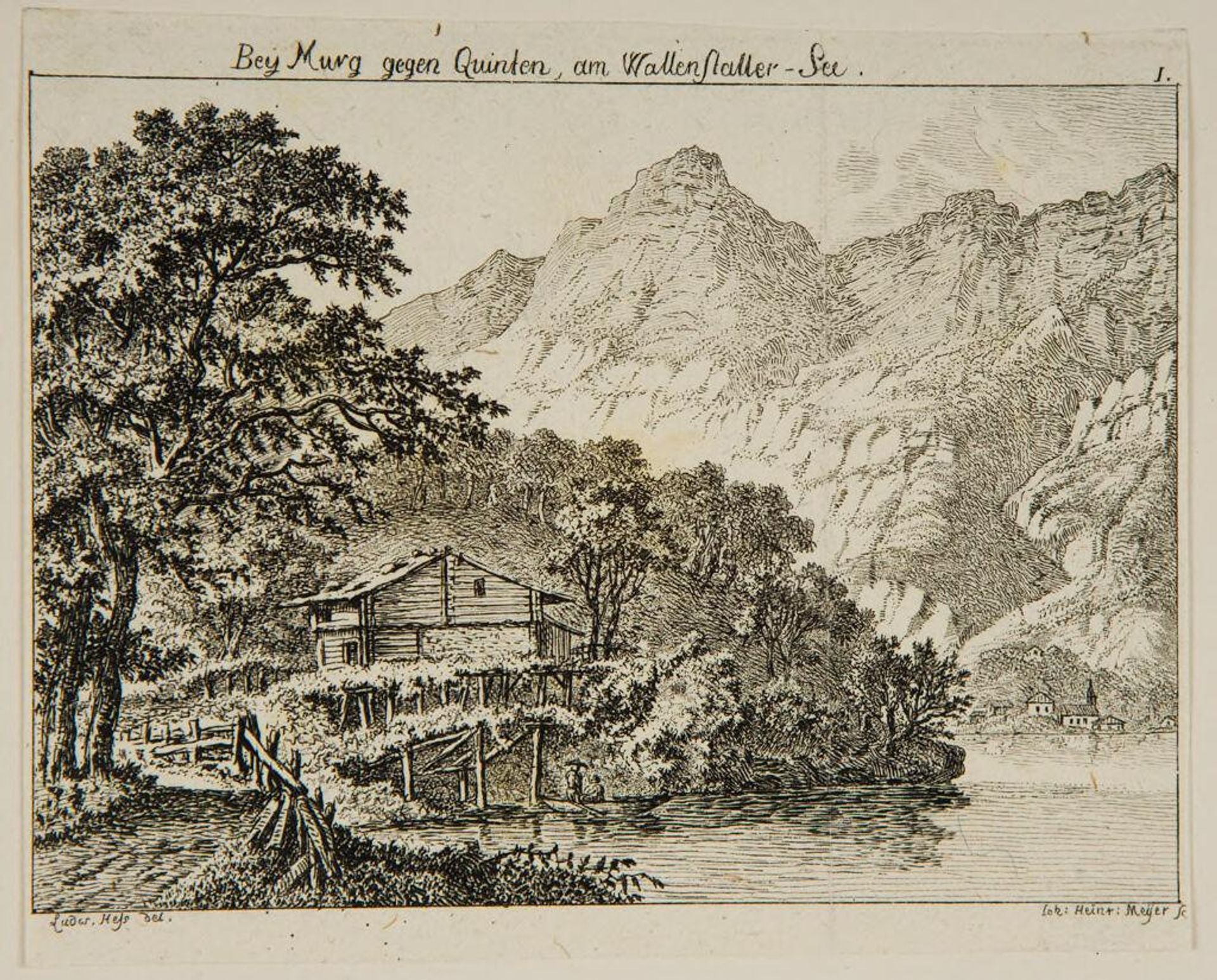 Murg on Lake of Walenstadt by Johann Heinrich Meyer