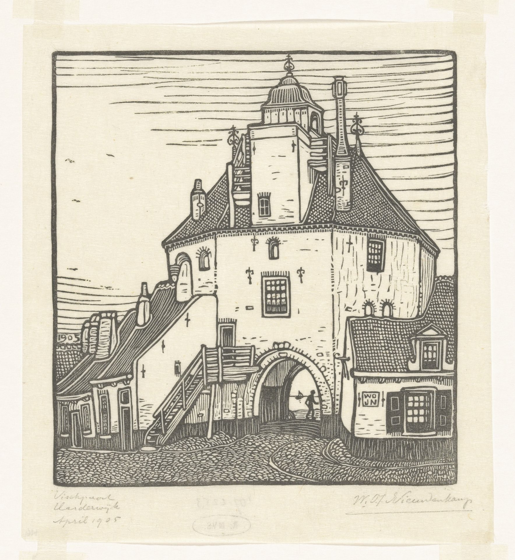 Vispoort in Harderwijk by Wijnand Otto Jan Nieuwenkamp
