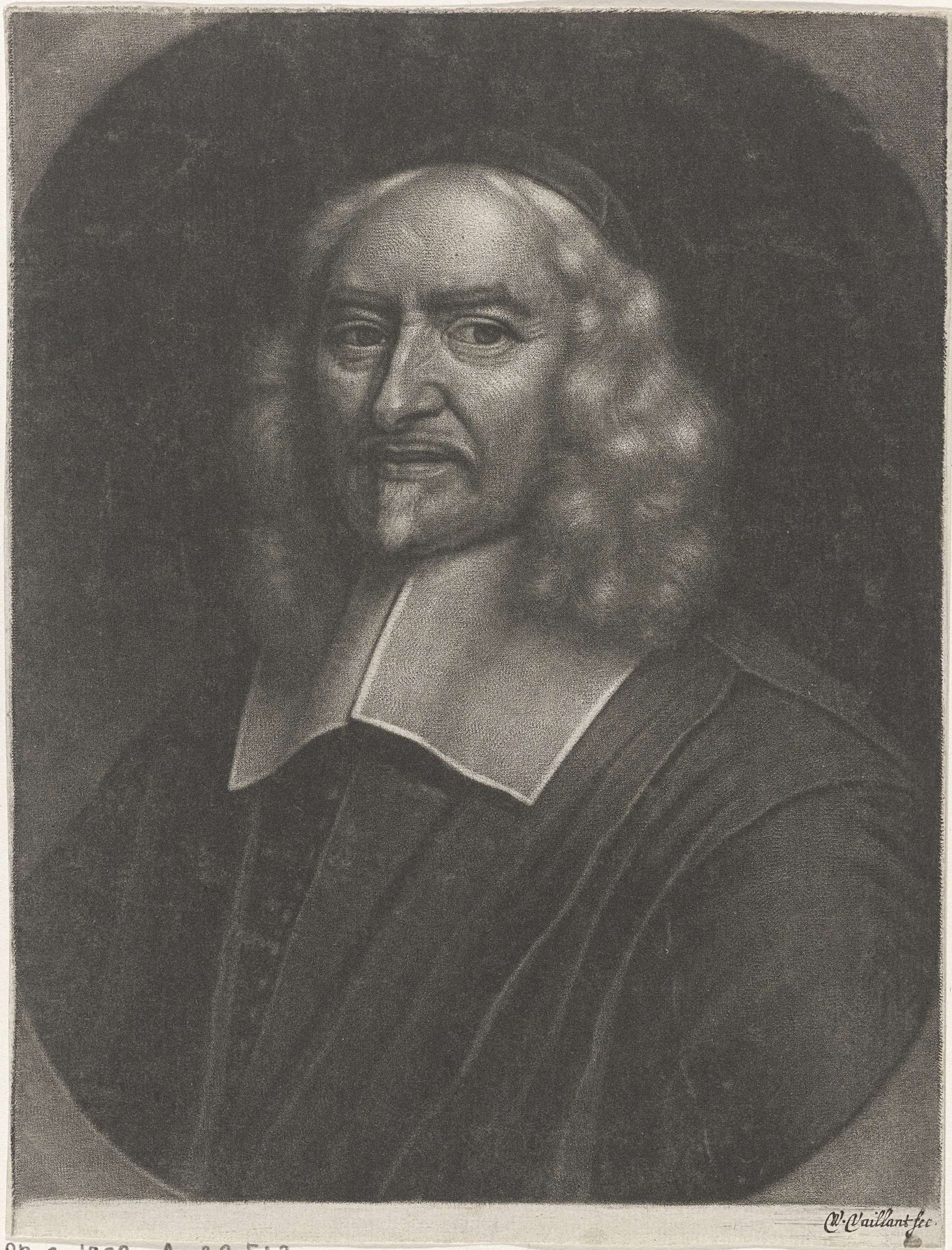 Portret van de predikant Jean Daillé by Wallerant Vaillant