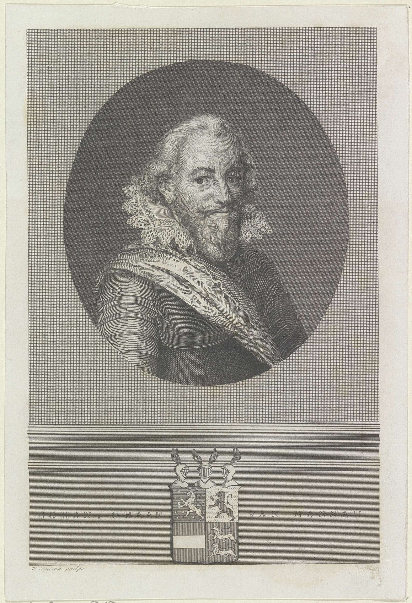 Portret van Johan VII, graaf van Nassau-Siegen by Willem (I) Steelink