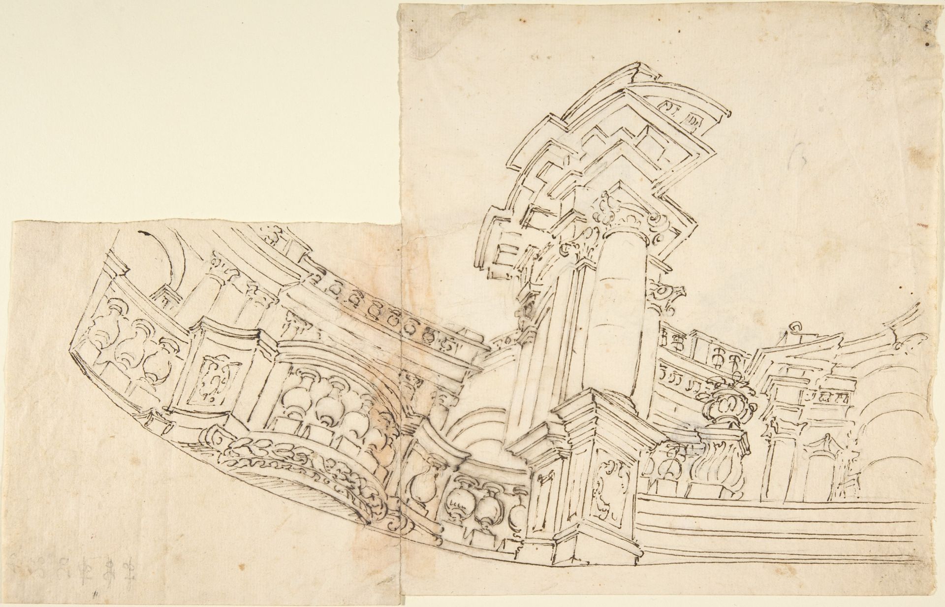 Design for a Balcony by Anonymous