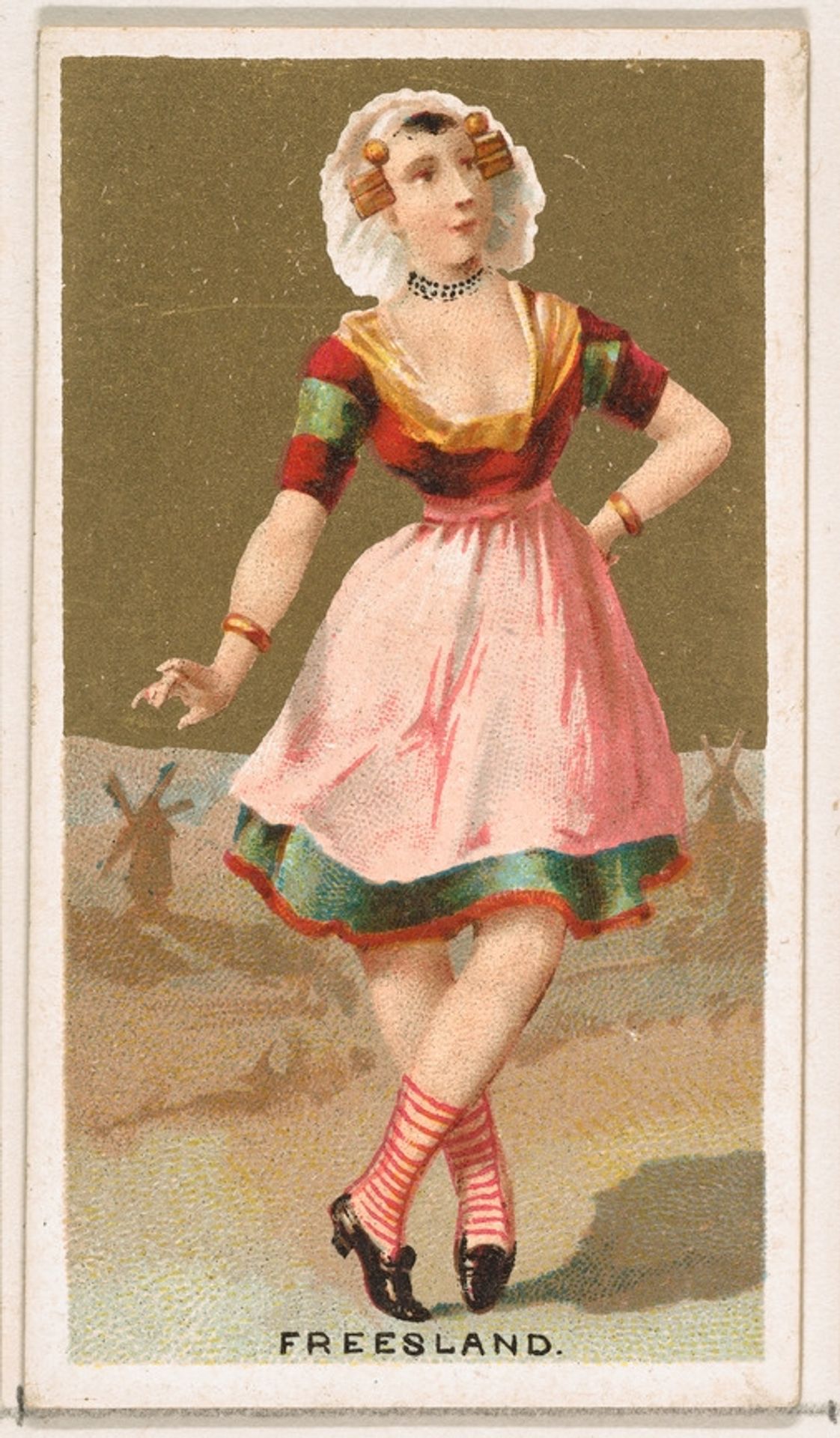 Freesland, from the Dancing Girls of the World series (N185) issued by Wm. S. Kimball & Co. by William S. Kimball & Company