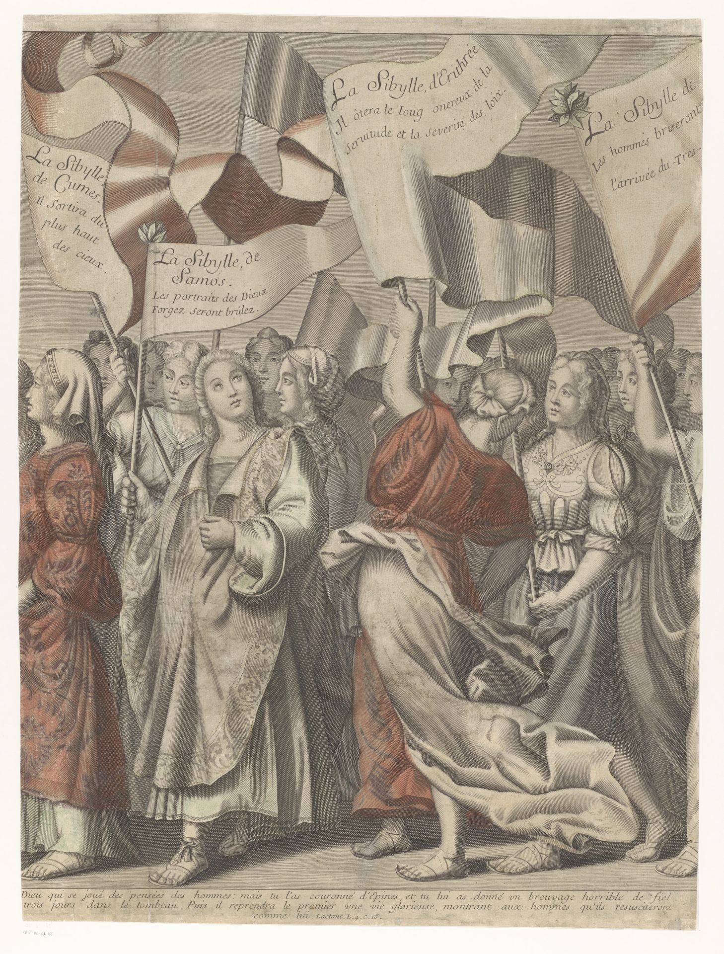 Triomftocht van Christus met figuren uit het Oude en Nieuwe Testament (derde deel) by Nicolas de (I) Larmessin