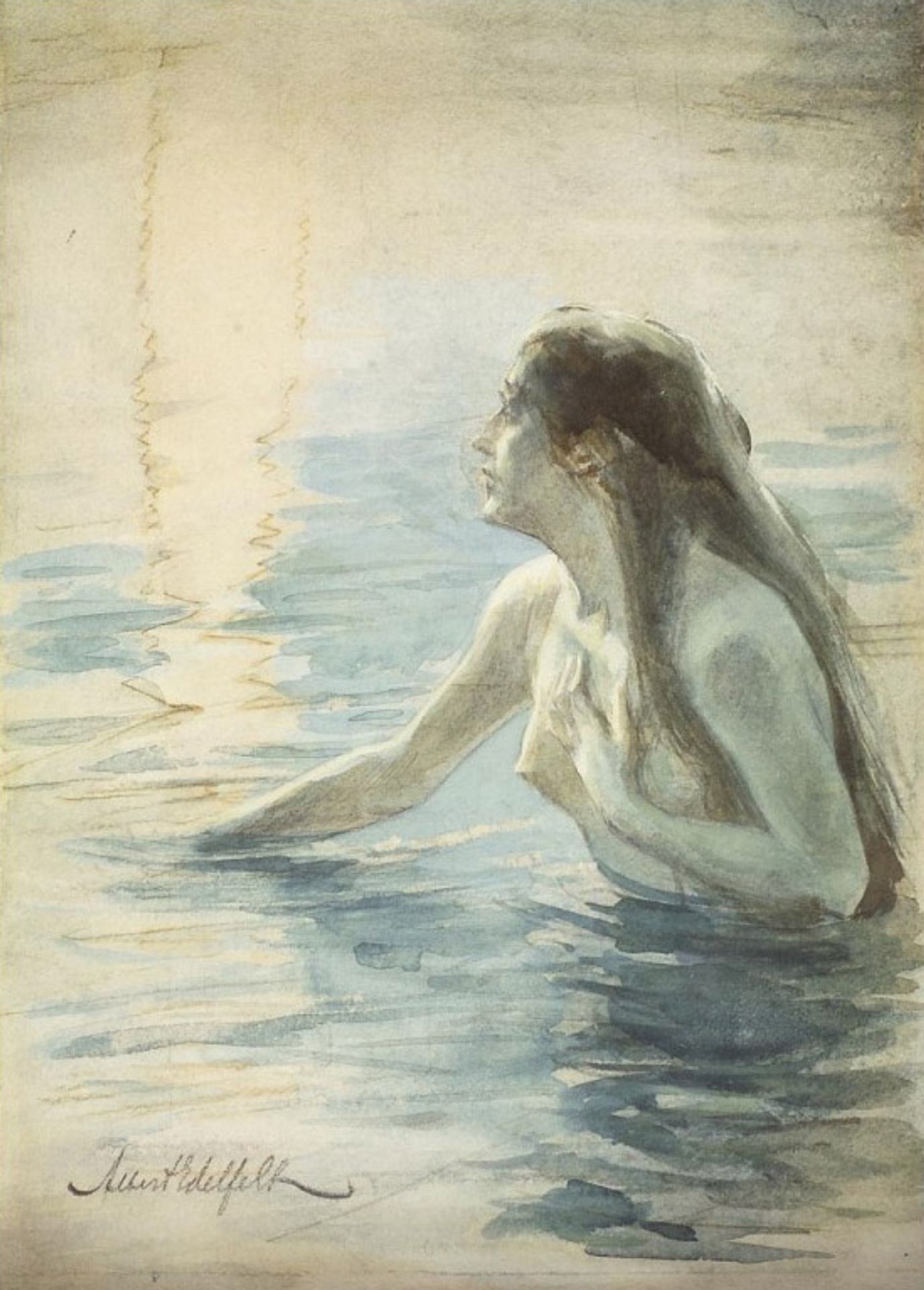 In the Water by Albert Edelfelt
