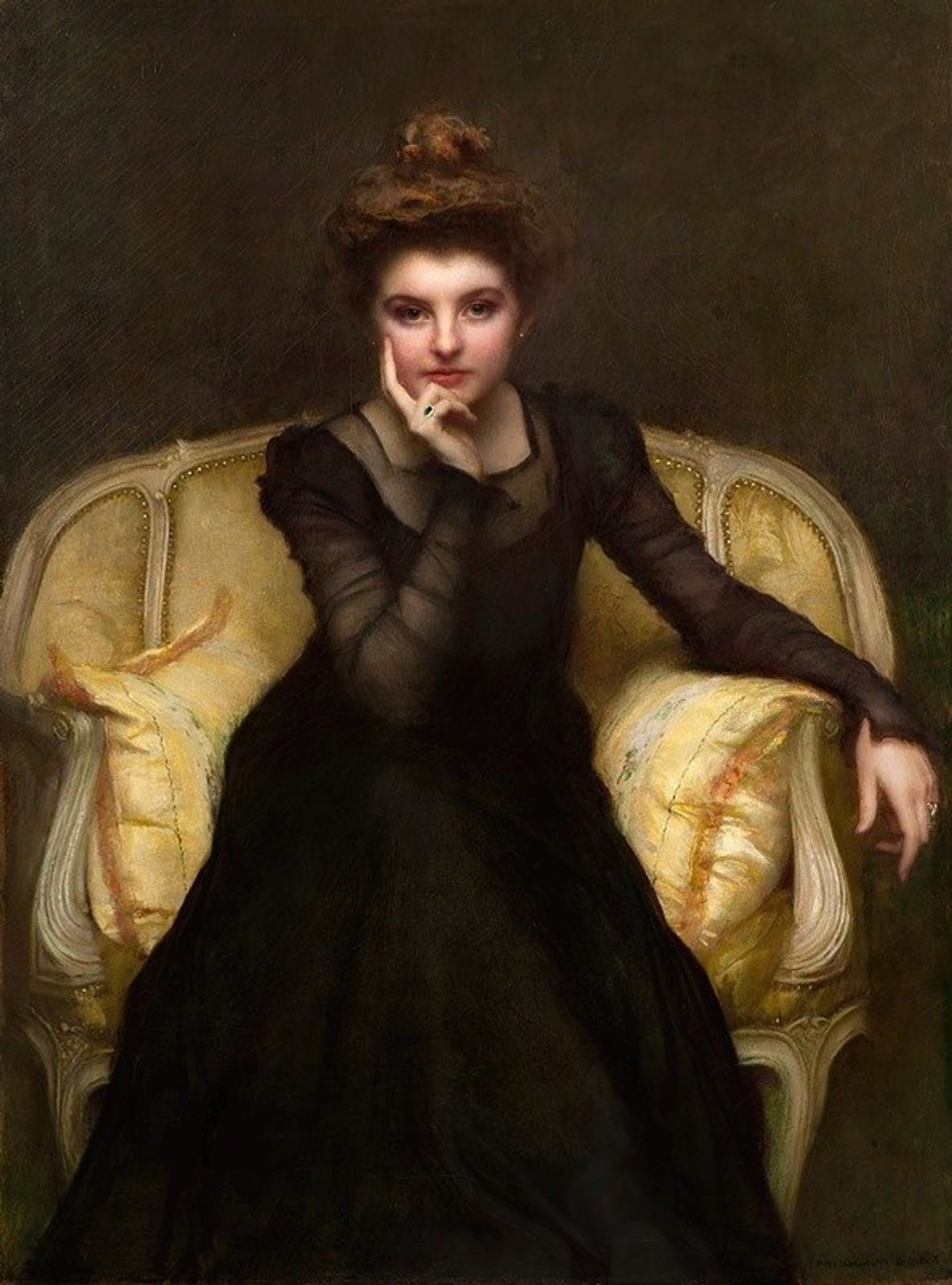 Portrait d’une élégante by Pascal-Adolphe-Jean Dagnan-Bouveret