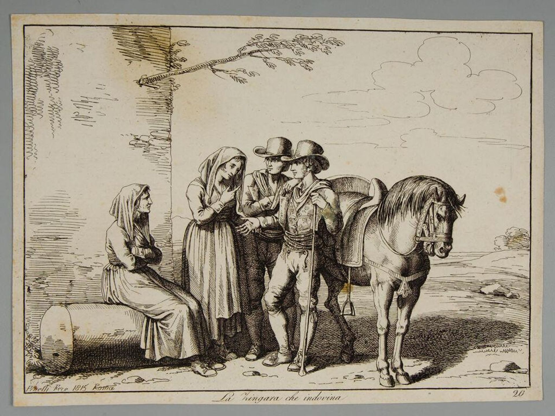 Gypsy Fortune-teller by Bartolomeo Pinelli