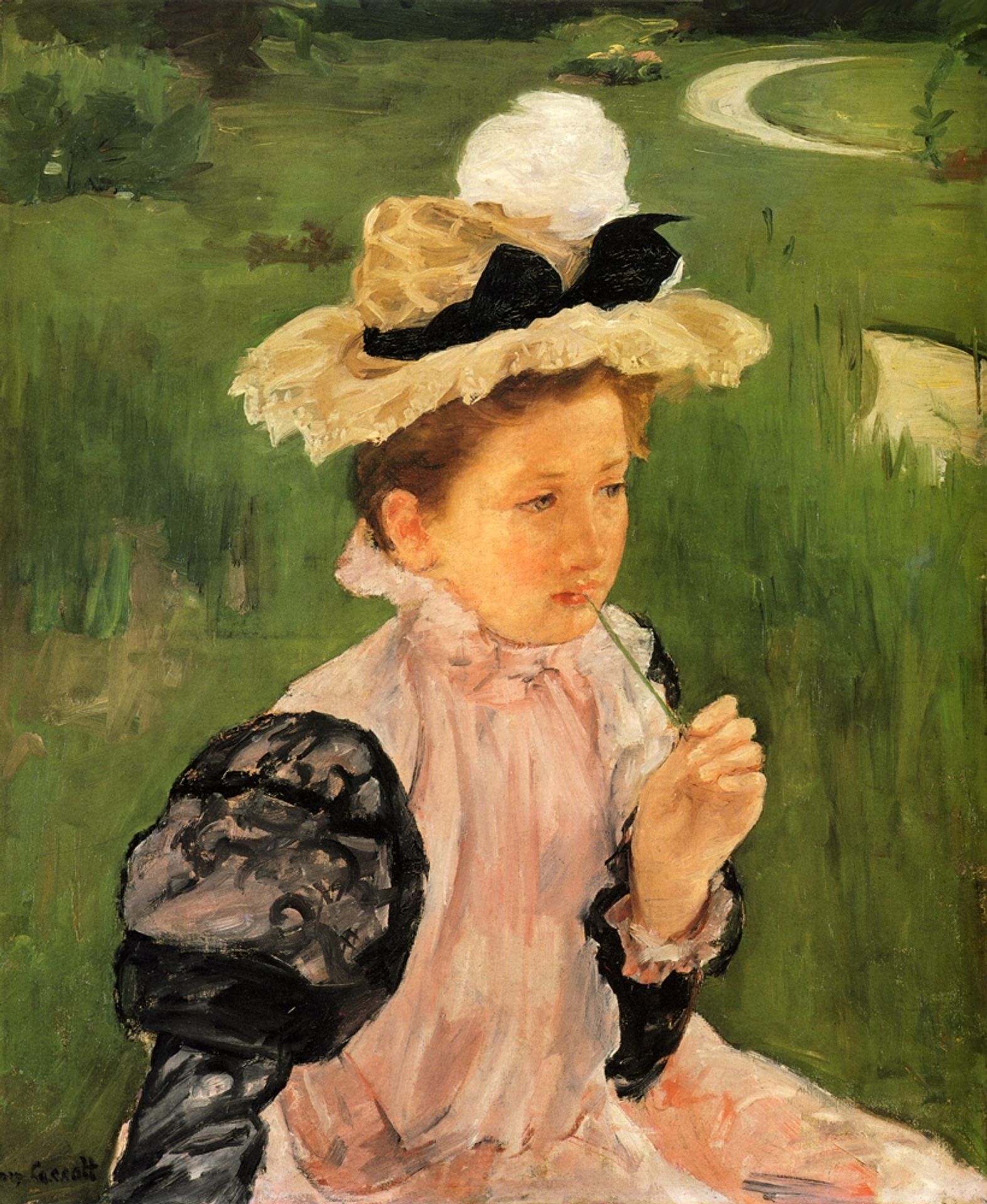 Portrait Of A Young Girl by Mary Cassatt