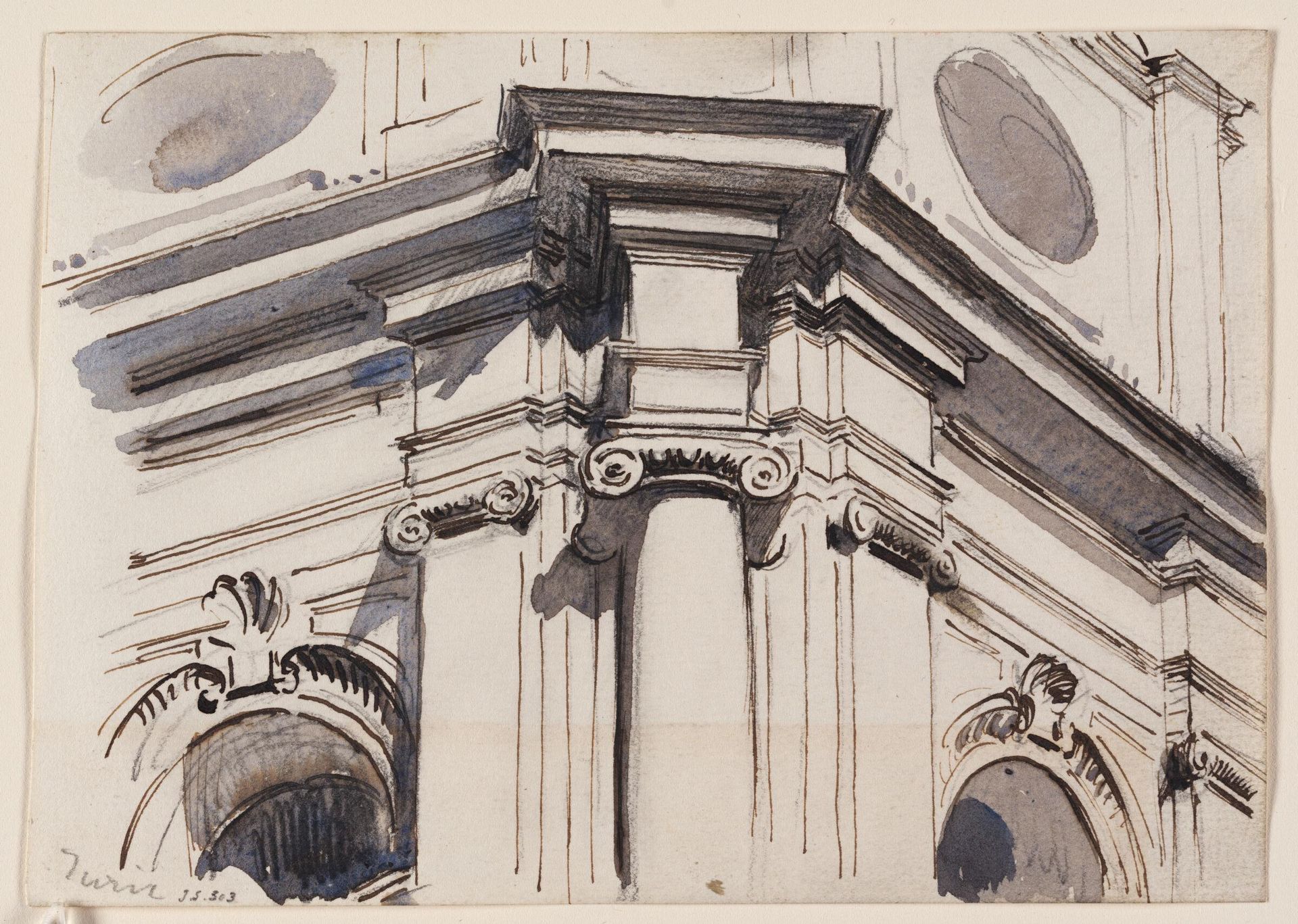 Cornice of the Tower, Turin Cathedral by John Singer Sargent