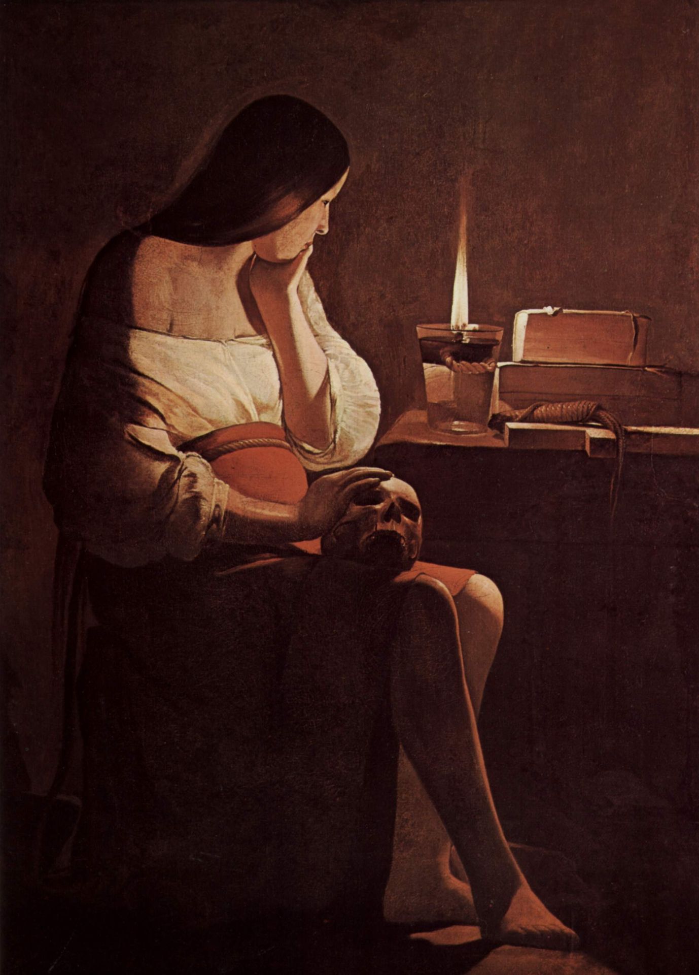 Mary Magdalene with Oil Lamp by Georges de la Tour