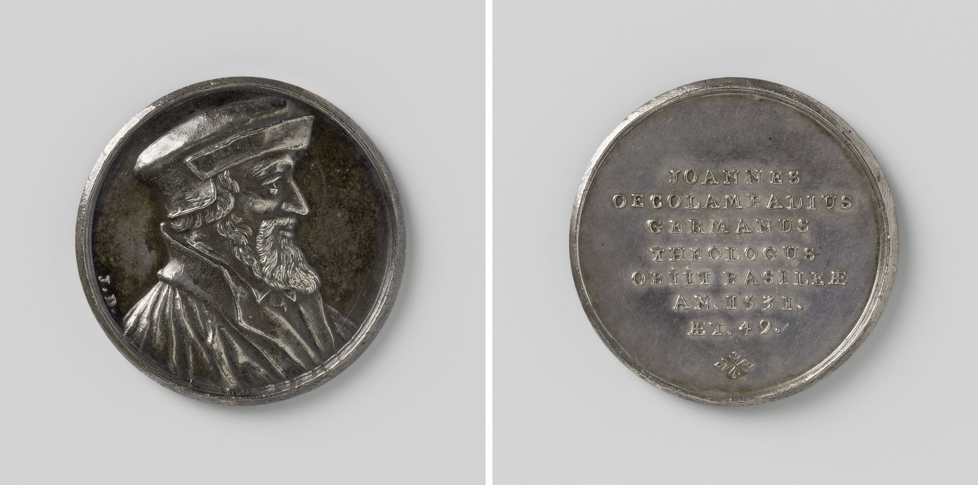Dood van Jan Huisschijn, bijgenaamd Oecolampadius, prediker te Basel by Jean Dassier