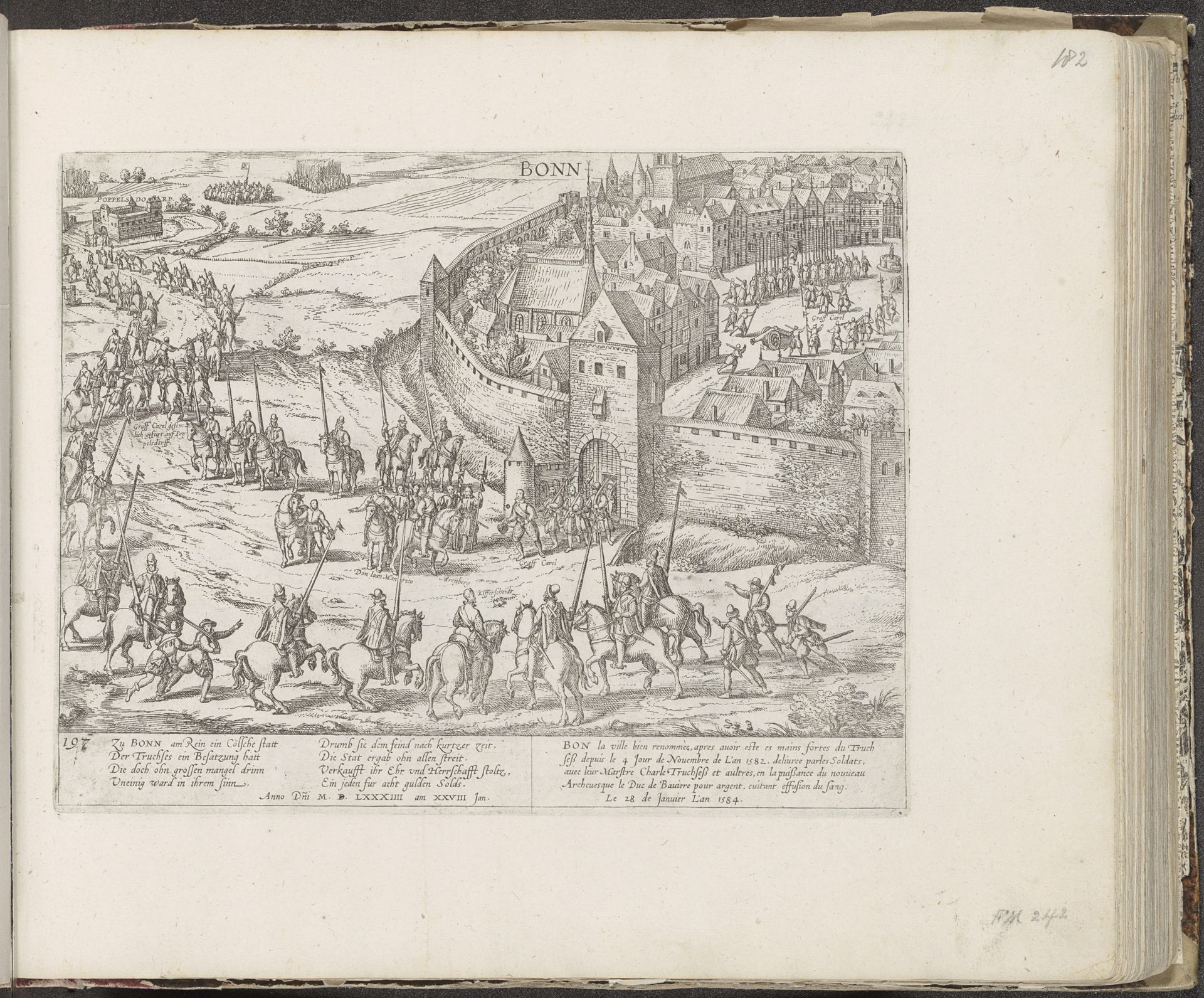 Overgave van Bonn, 1584 - Frans Hogenberg | Artera