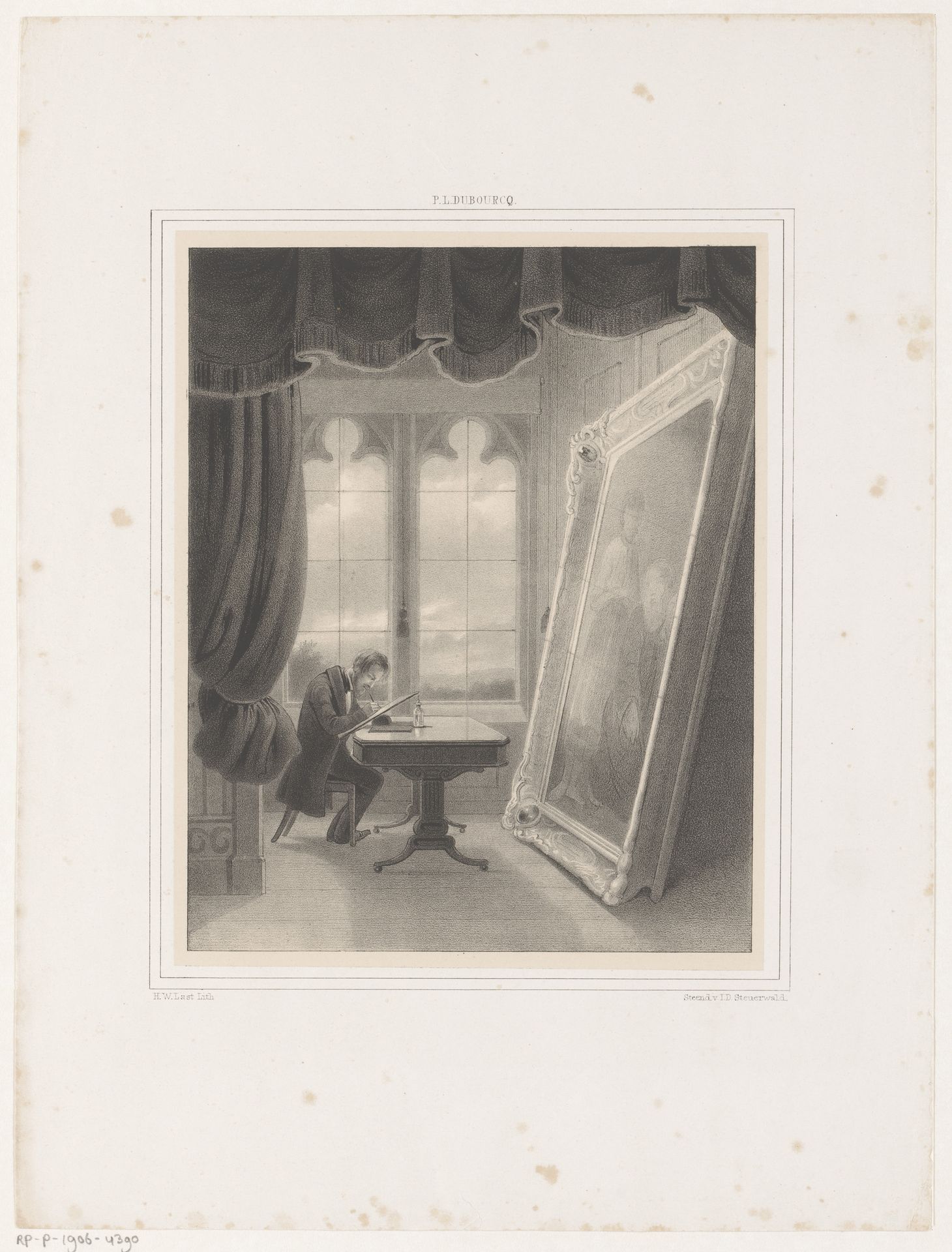 Henricus Wilhelmus Couwenberg kopieert een schilderij by Hendrik Wilhelmus Last
