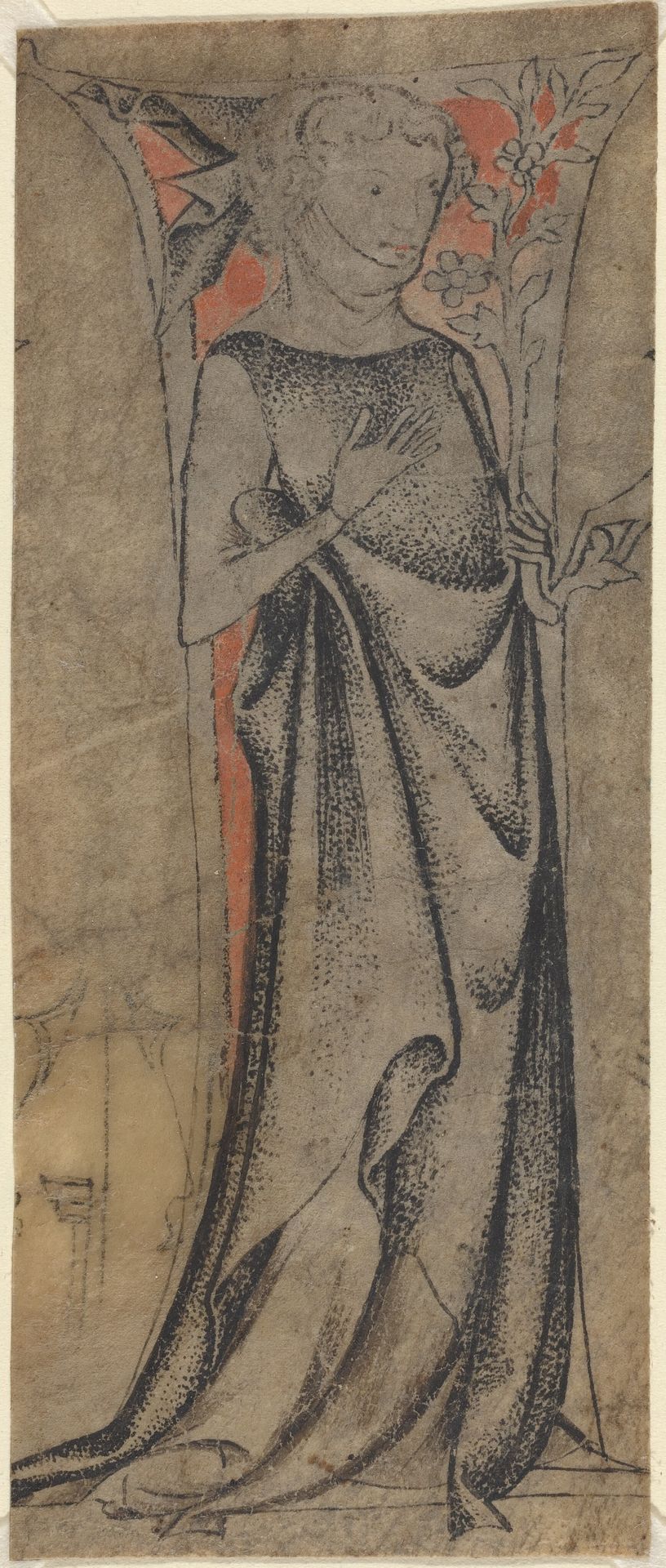 Standing Youth with a Branch by Anonymous