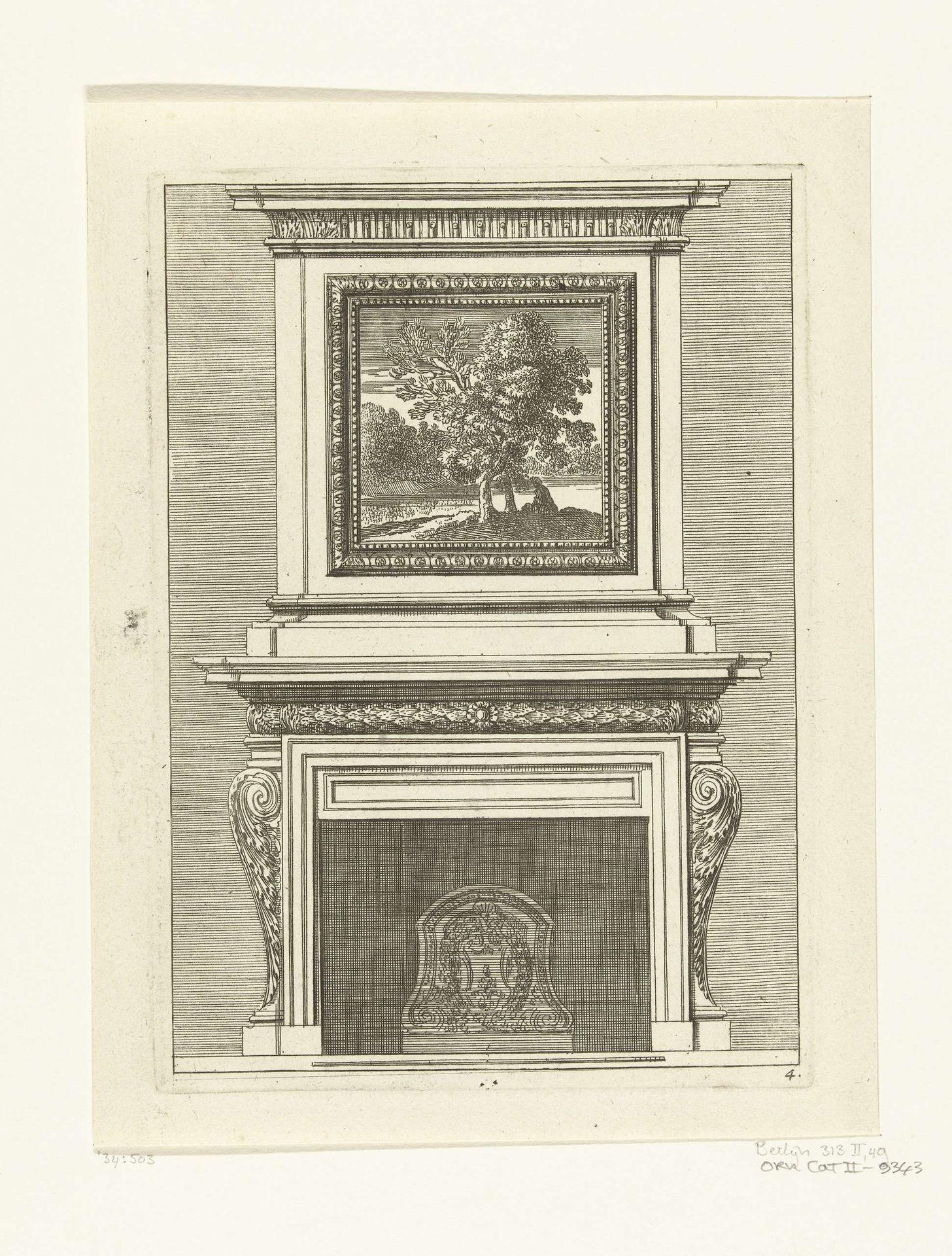 Onderboezem met vierkant schilderij by Jean Lepautre