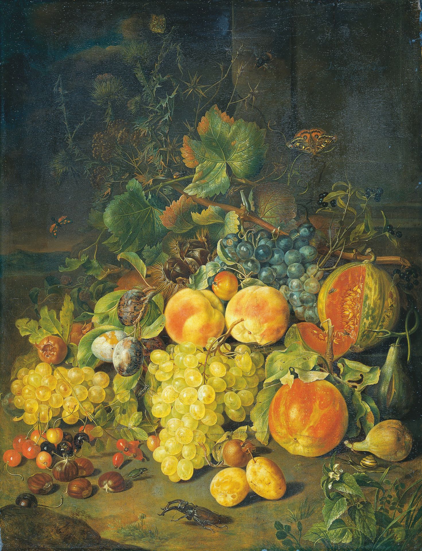 Still Life with Fruits by Johann Daniel Bager