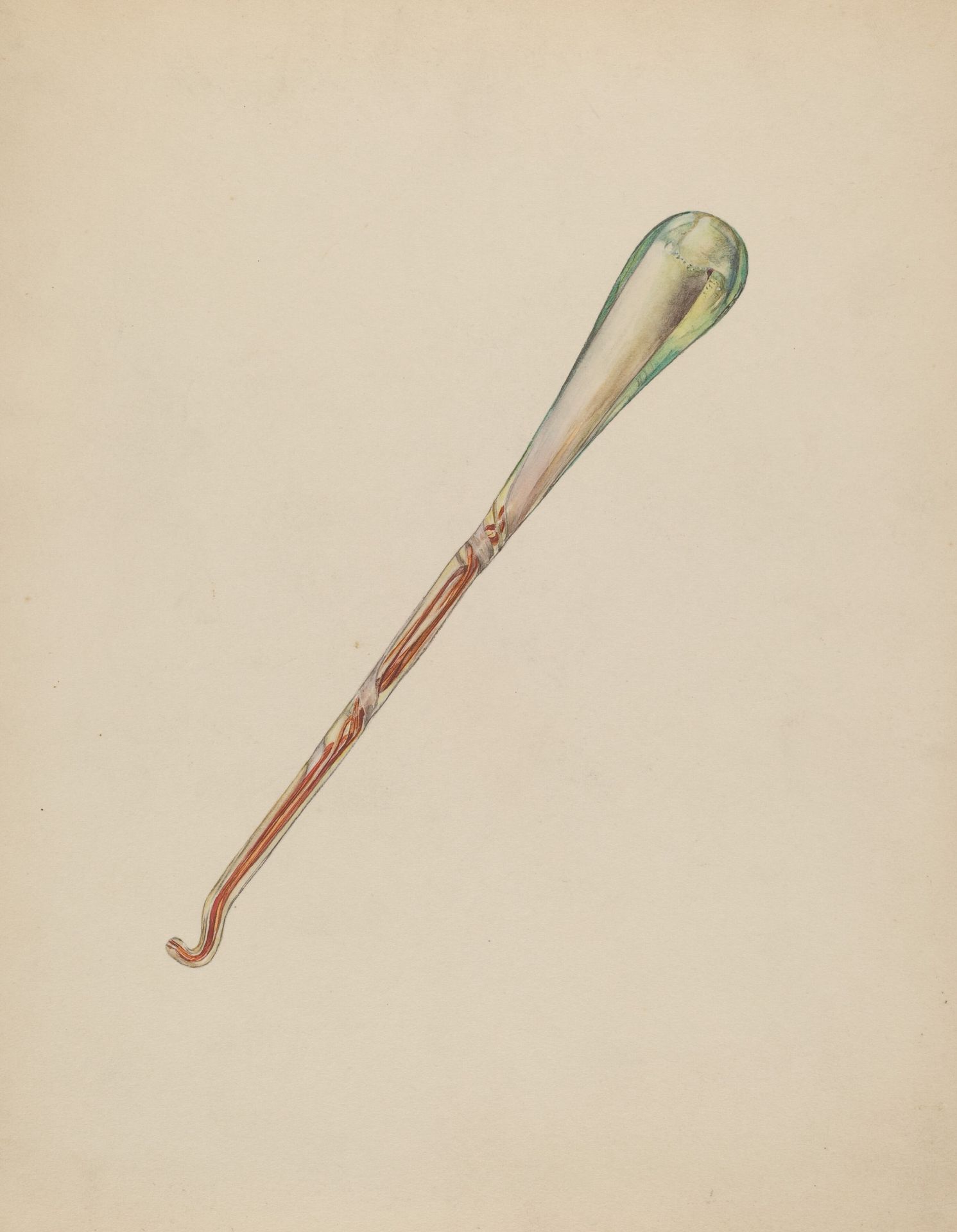 Glass Button Hook by Francis Law Durand