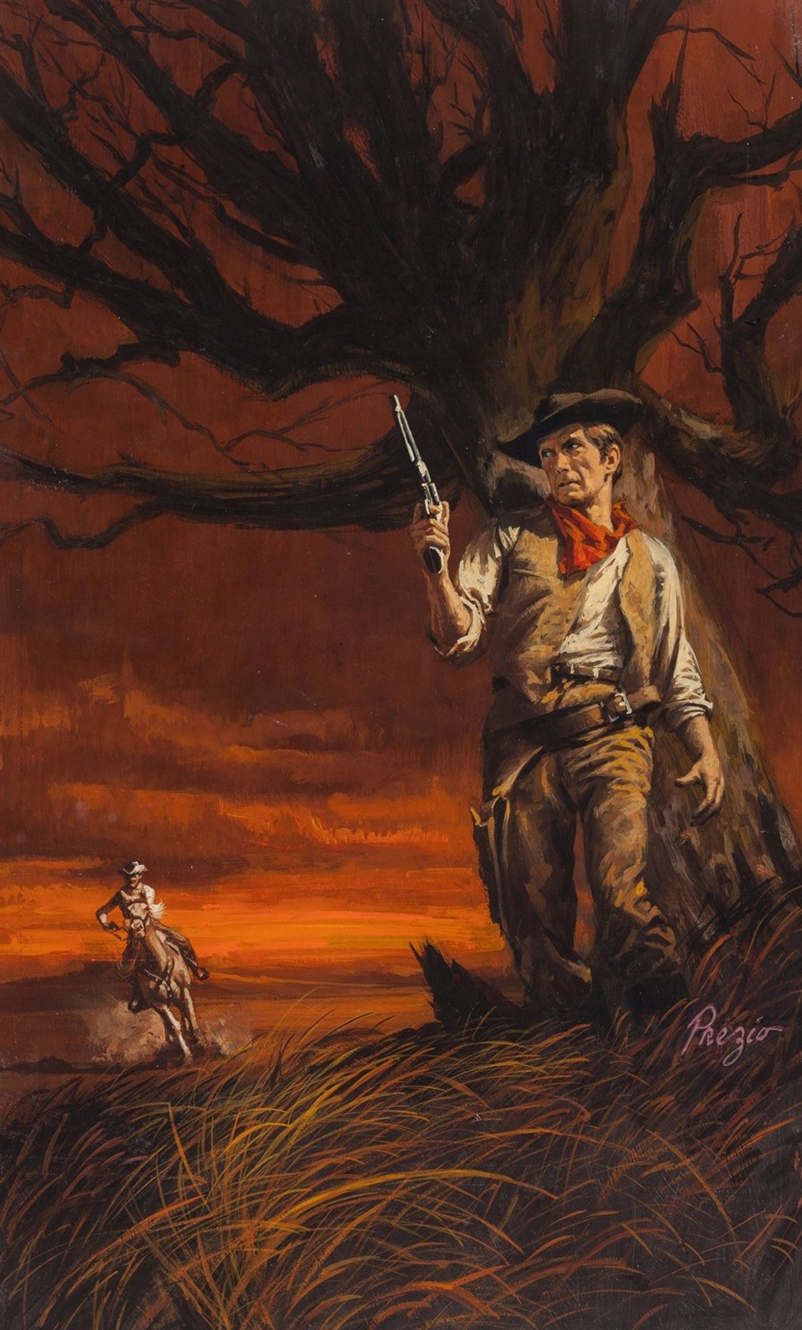 Iron Horse Gunsmoke, paperback cover by Victor Prezio