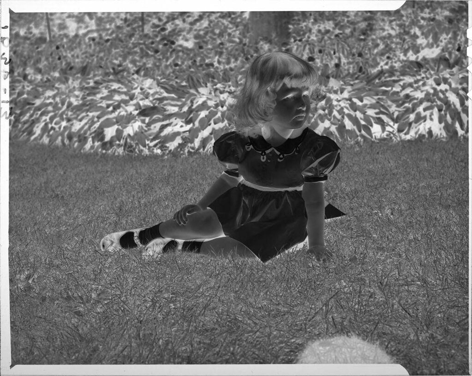 Untitled (little girl sitting on grass) by John Howell