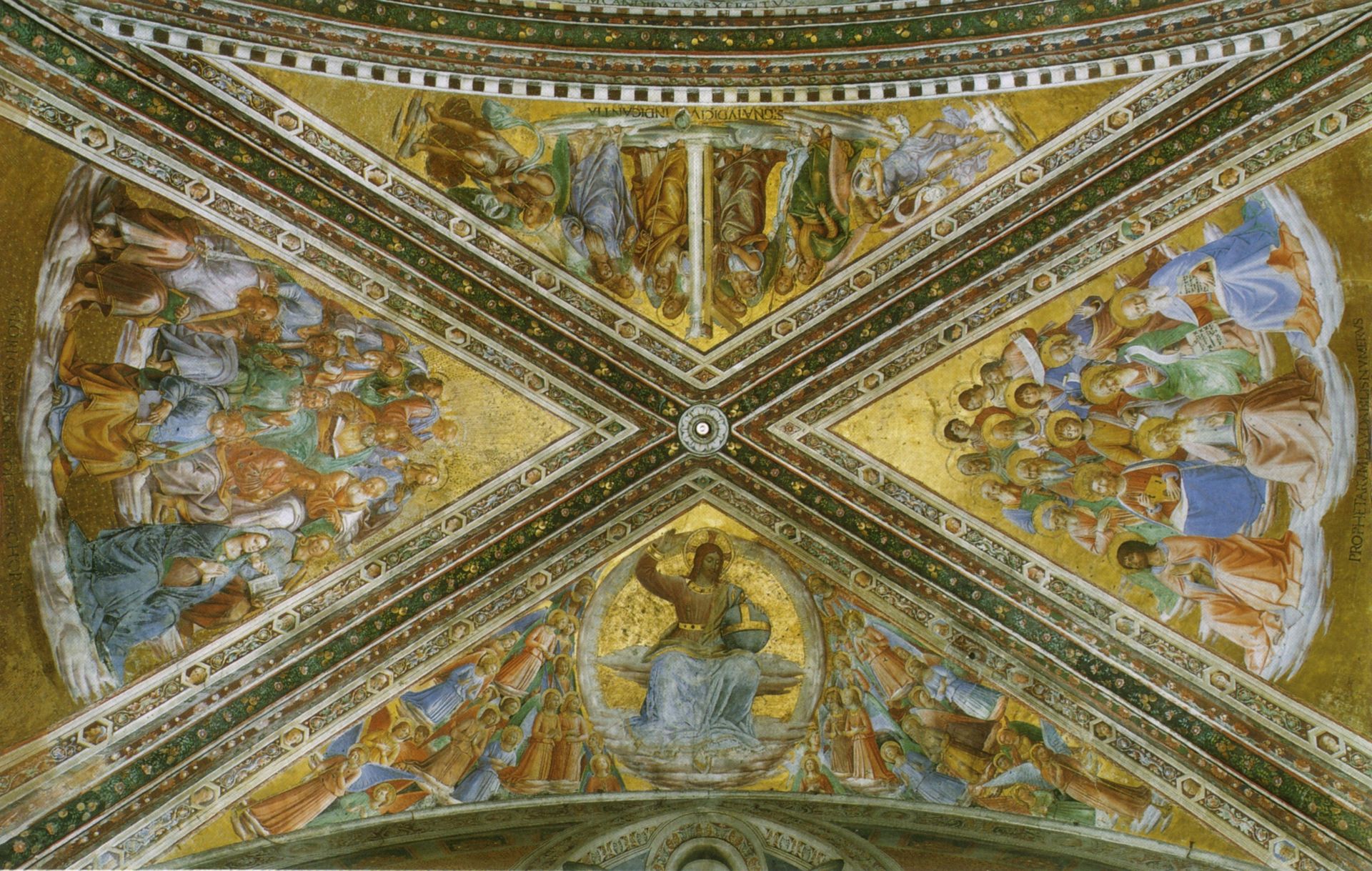 View of the chapel vaulting by Fra Angelico